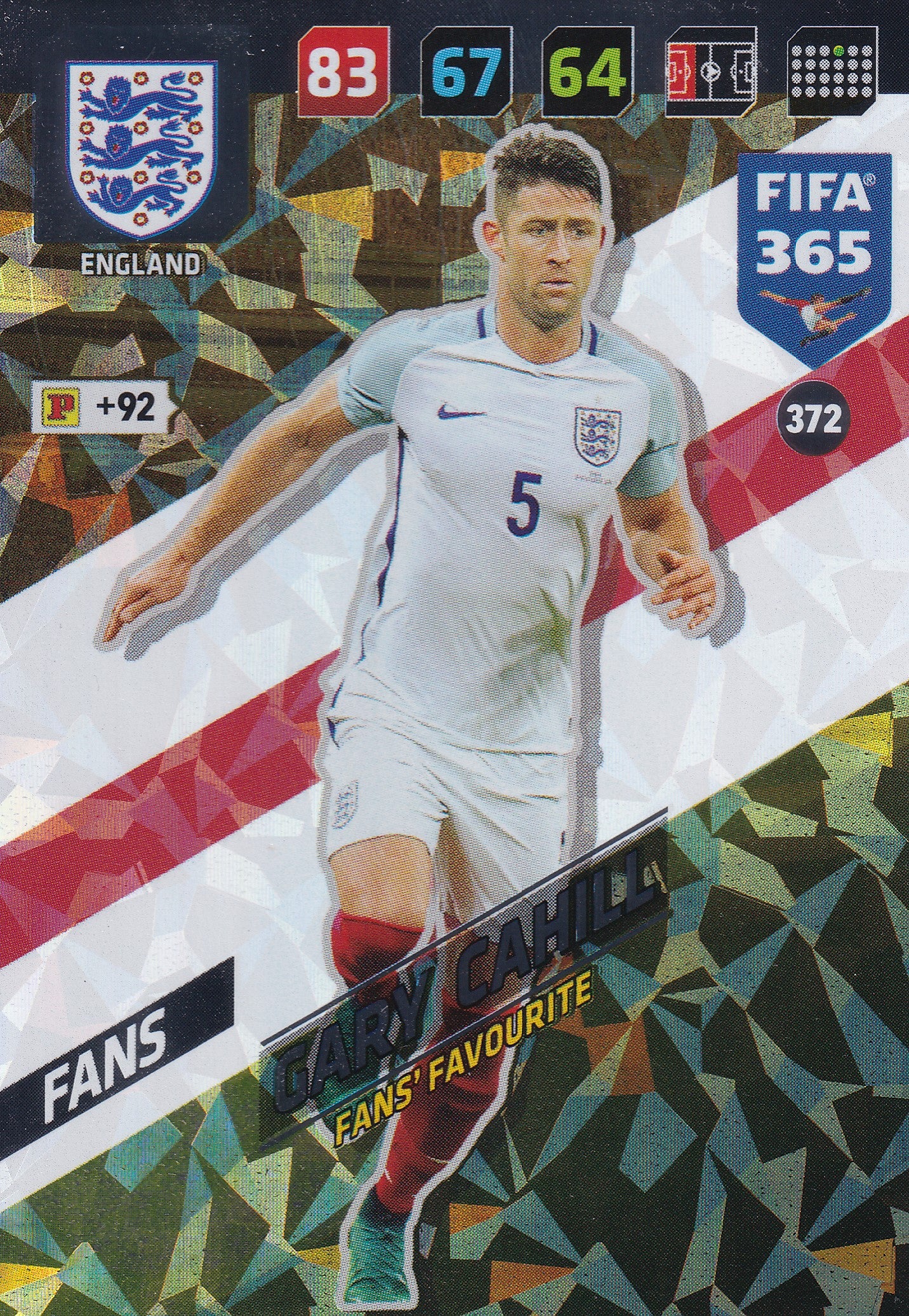 372. GARY CAHILL - ENGLAND - FANS FAVOURITE