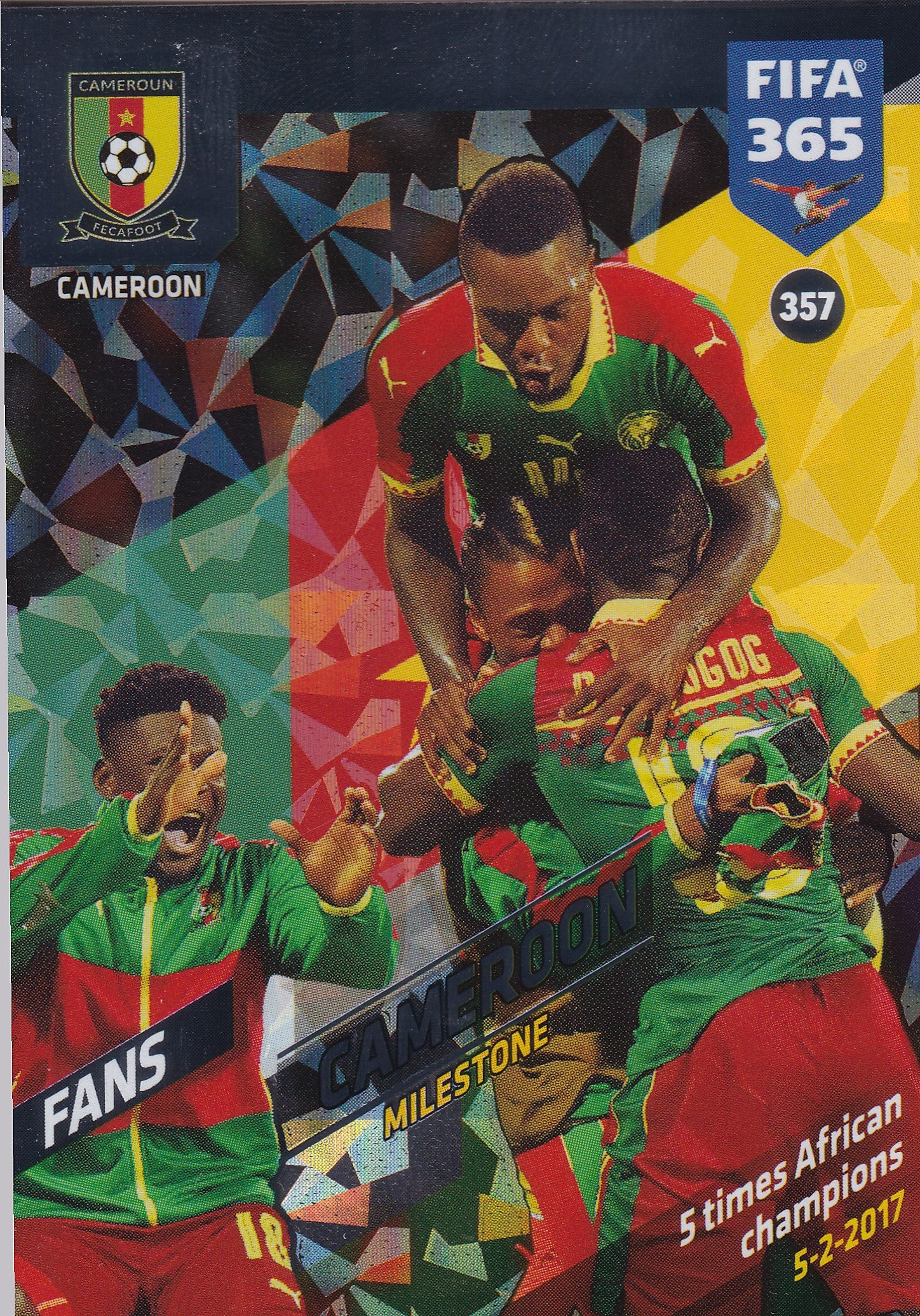 357. CAMEROON - FANS - MILESTONE