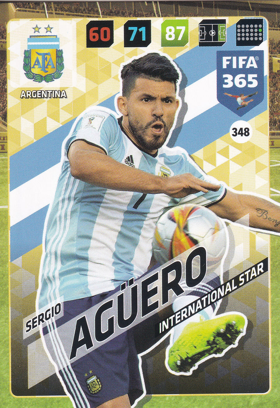 348. SERGIO AGÜERO - ARGENTINA - INTERNATIONAL STAR