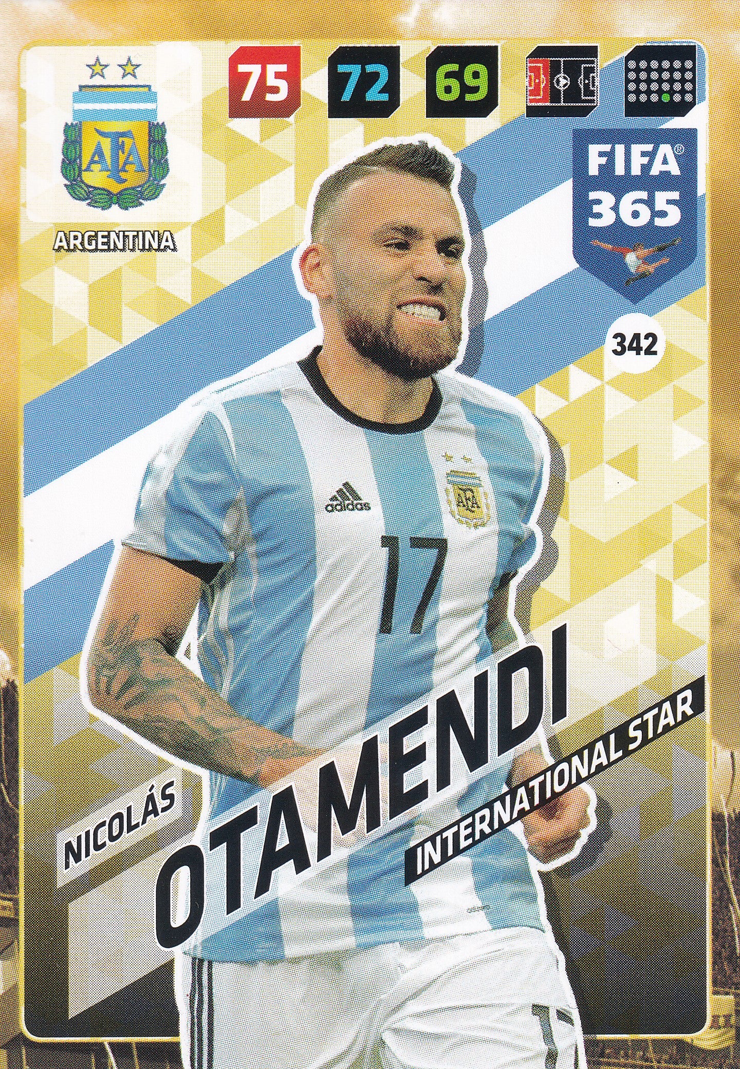 342. NICOLÁS OTAMENDI - ARGENTINA - INTERNATIONAL STAR