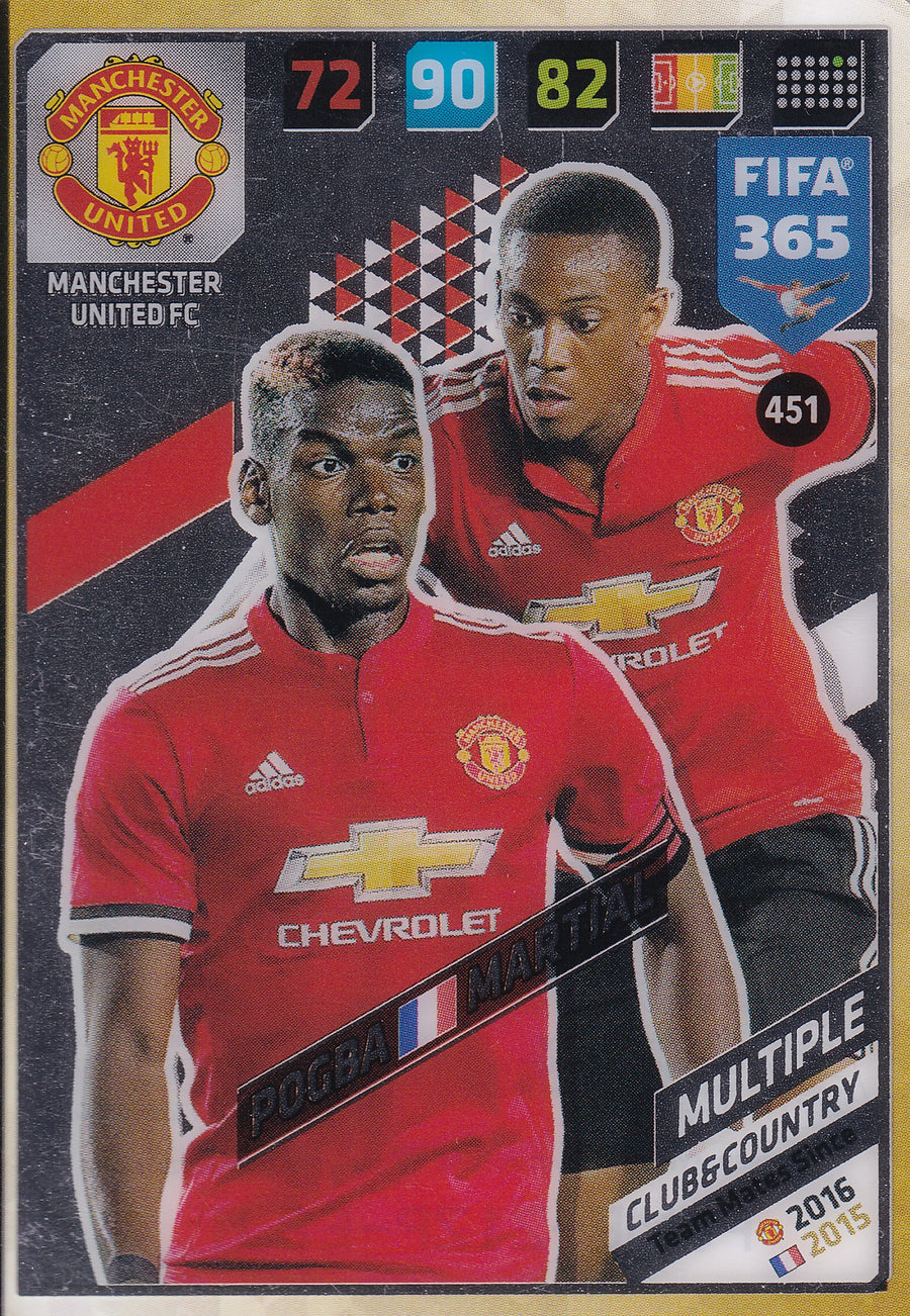 451. POGBA - MARTIAL - MANCHESTER UNITED FC - MULTIPLE - CLUB&COUNTRY