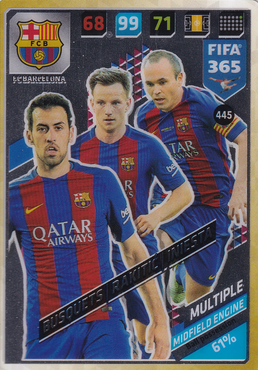 445. BUSQUETS - RAKITIC - INIESTA - FC BARCELONA - MULTIPLE - MIDFIELD ENGINE