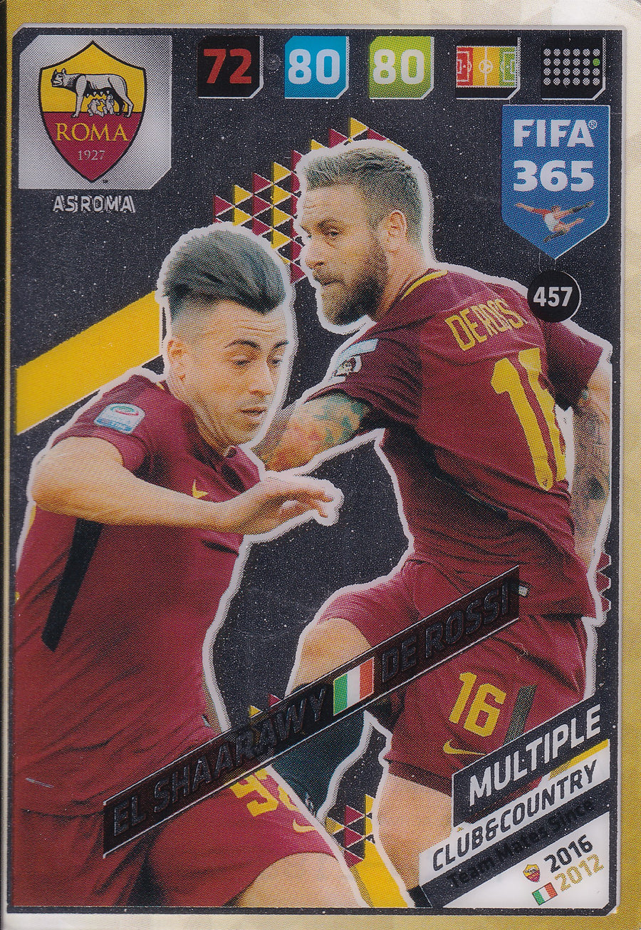 457. EL SHAARAWY - DE ROSSI - AS ROMA - MULTIPLE - CLUB&COUNTRY