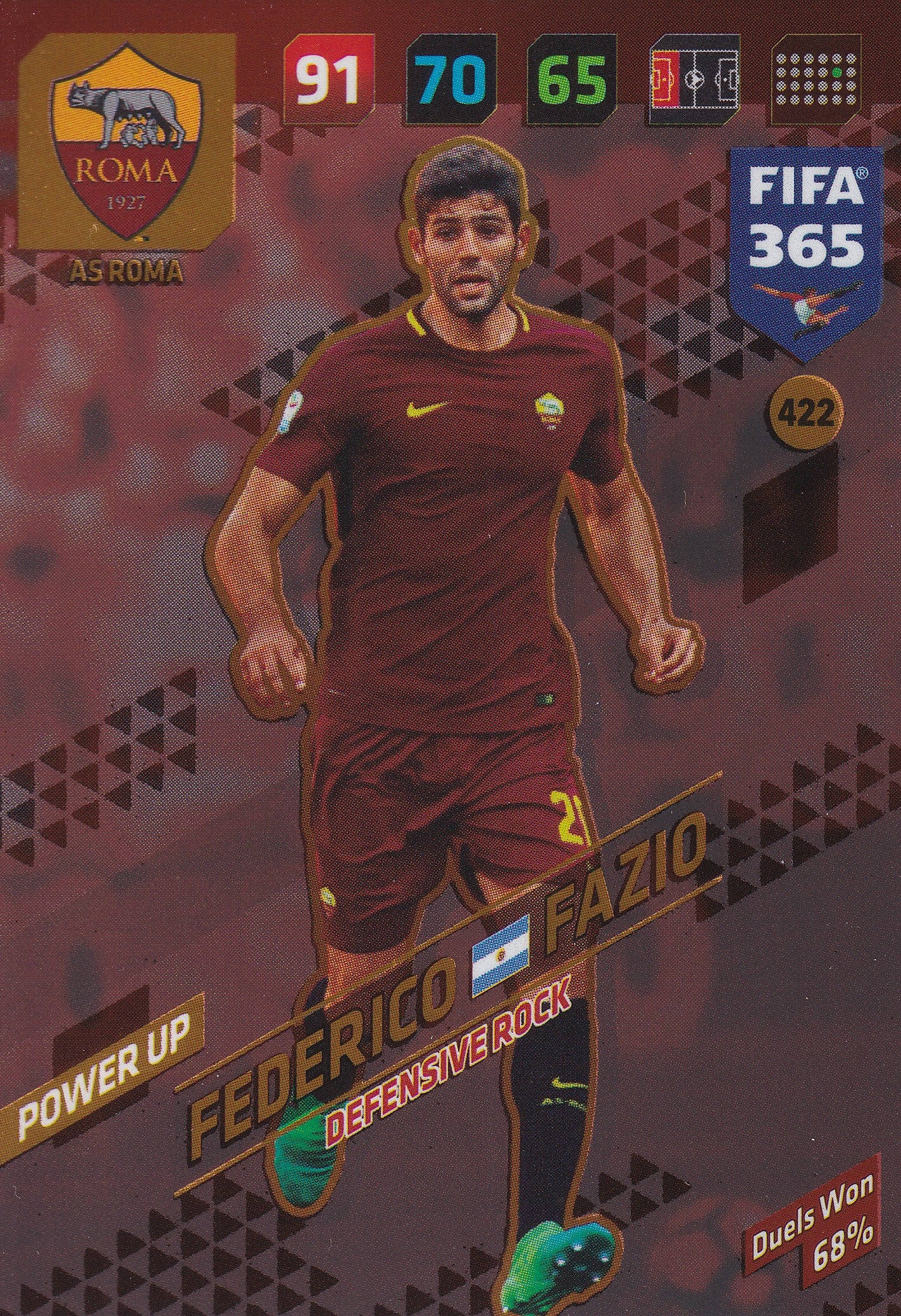 422. FEDERICO FAZIO - AS ROMA - POWER UP - DEFENSIVE ROCK