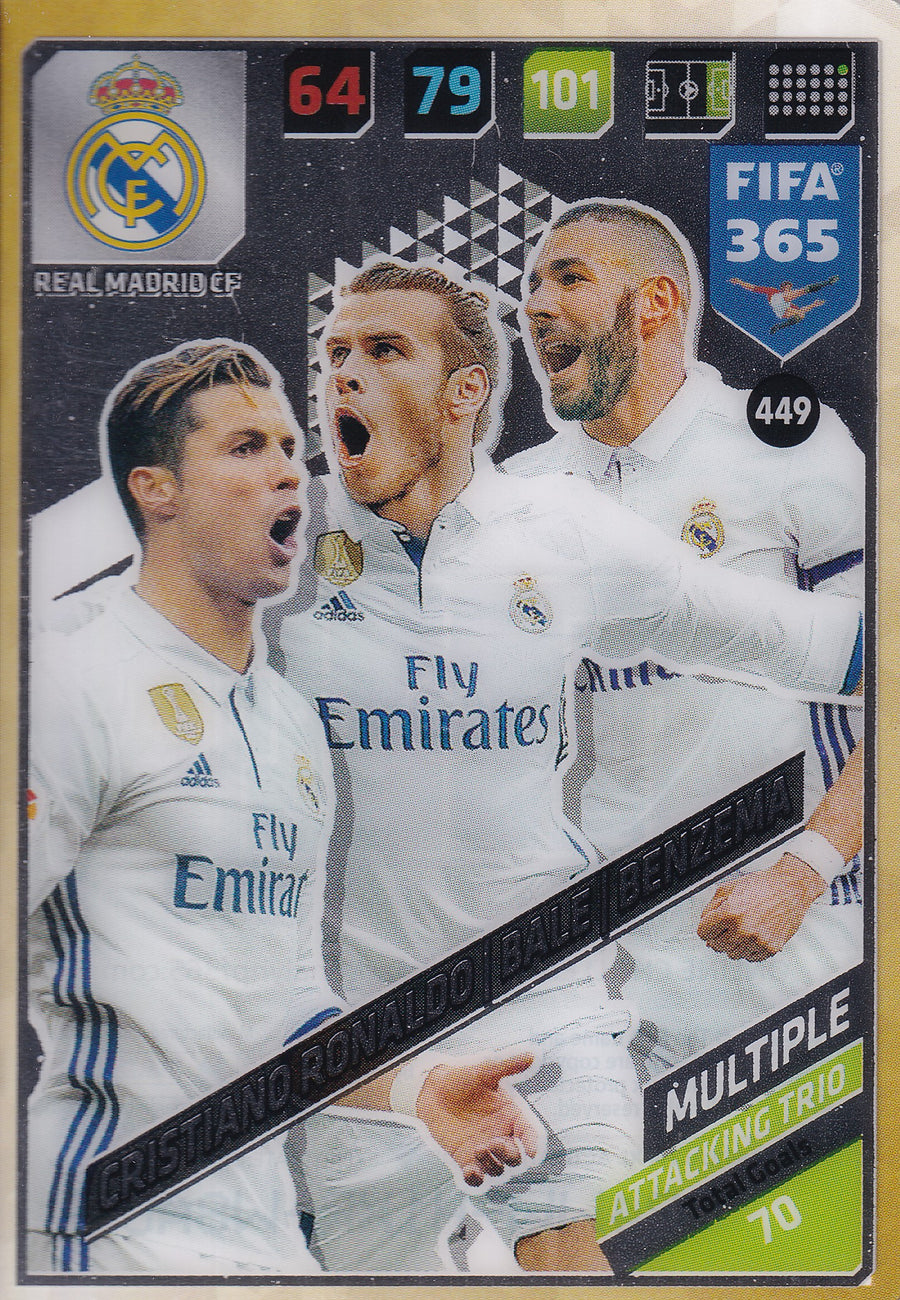 449. CRISTIANO RONALDO - BALE - BENZEMA - REAL MADRID CF - MULTIPLE - ATTACKING TRIO