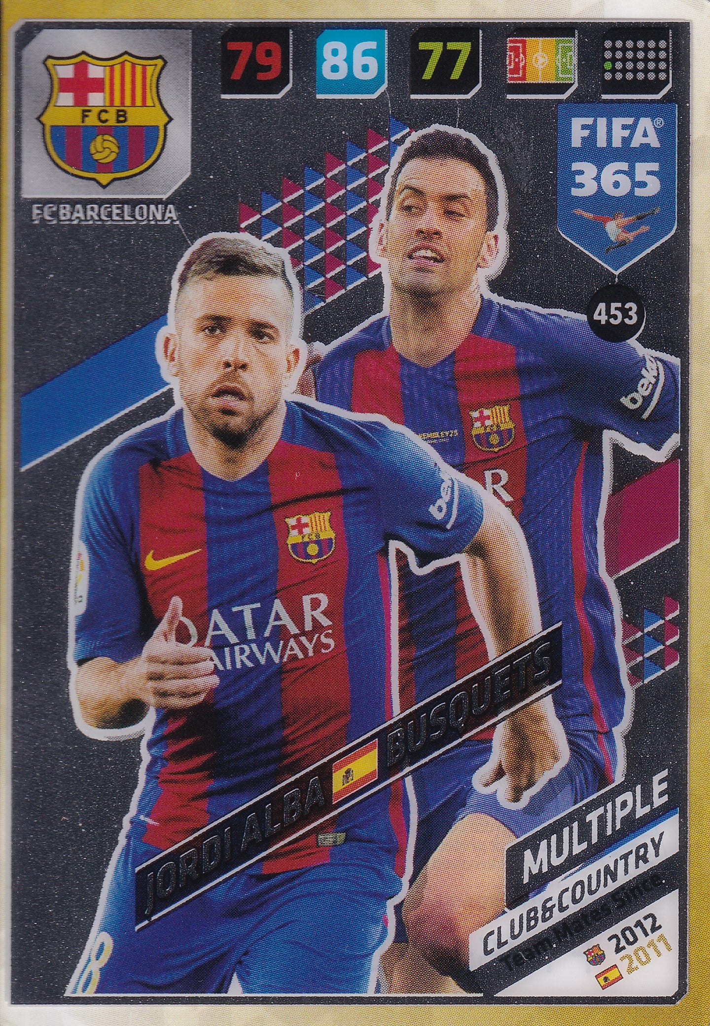 453. JORDI ALBA - BUSQUETS - FC BARCELONA - MULTIPLE - CLUB&COUNTRY
