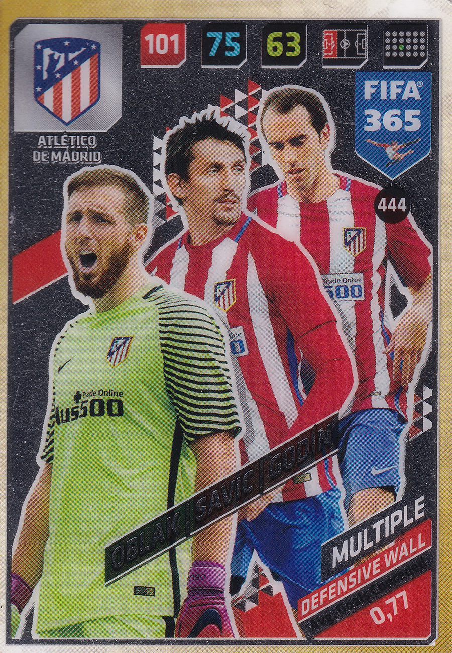 444. OBLAK - SAVIC - GODÍN - ATLÉTICO DE MADRID - MULTIPLE - DEFENSIVE WALL