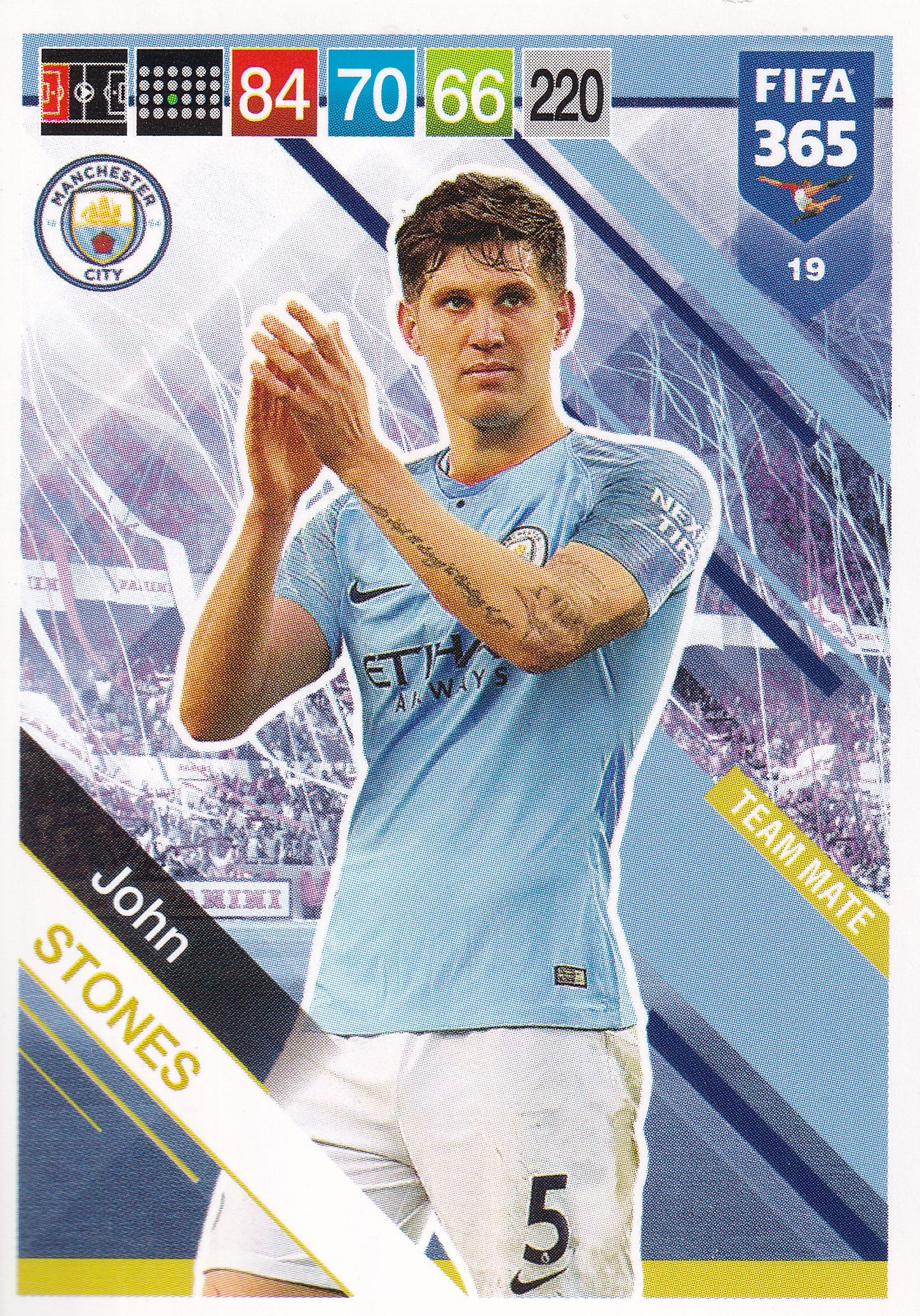 019. JOHN STONES - MANCHESTER CITY - TEAM MATE