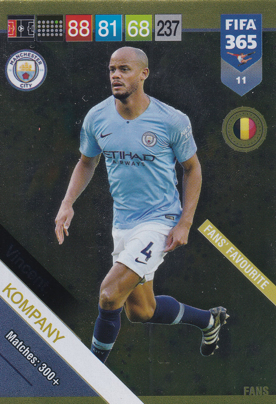 011. VINCENT KOMPANY - MANCHESTER CITY - FANS FAVOURITE
