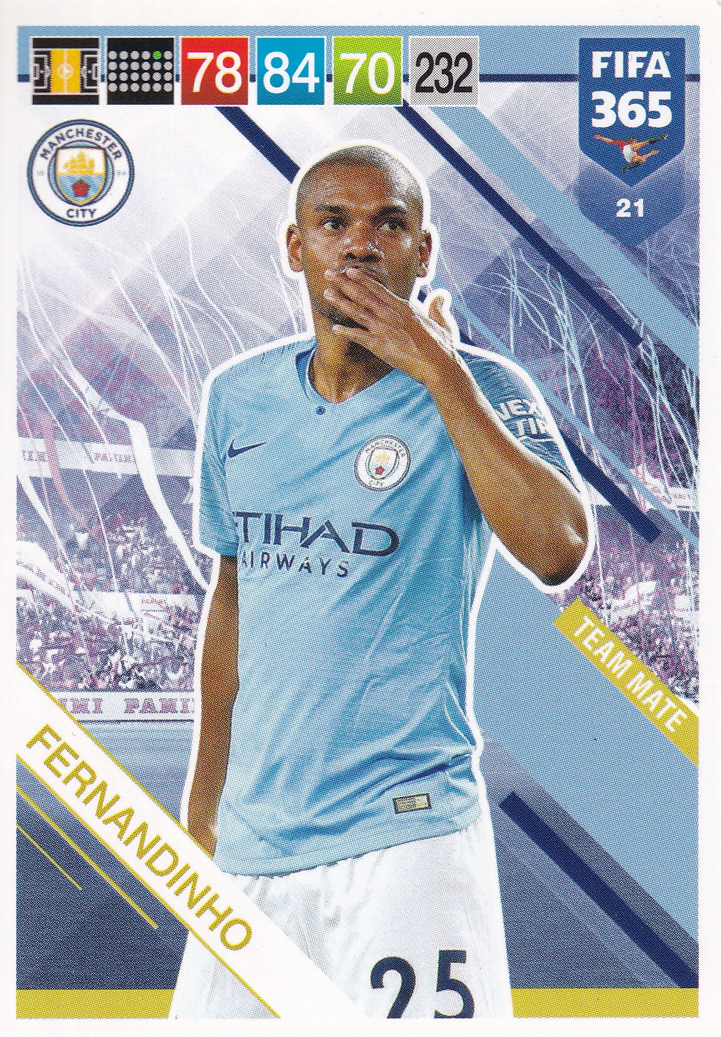 021. FERNANDINHO - MANCHESTER CITY - TEAM MATE