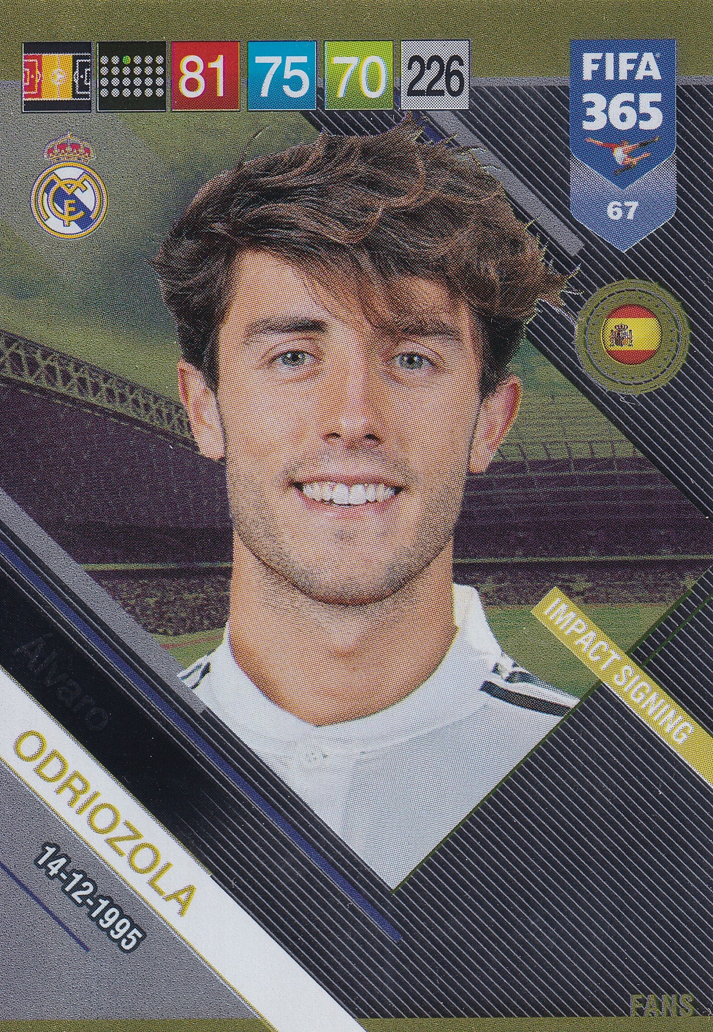 067. ÁLVARO ODRIOZOLA - REAL MADRID - IMPACT SIGNING