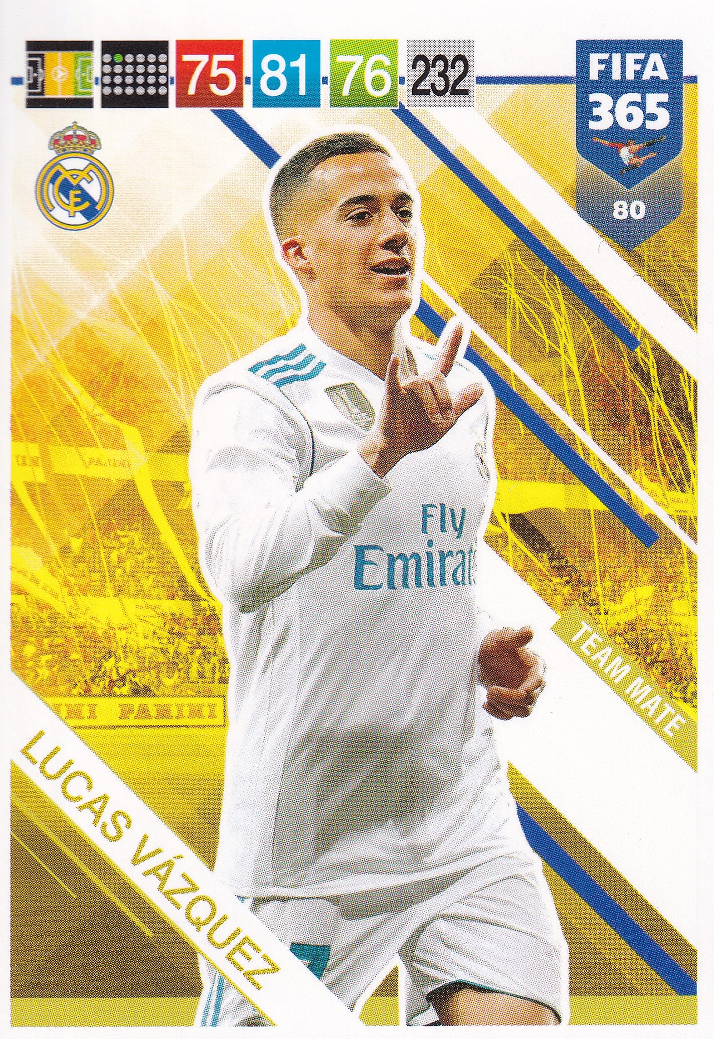 080. LUCAS VÁZQUEZ - REAL MADRID - TEAM MATE