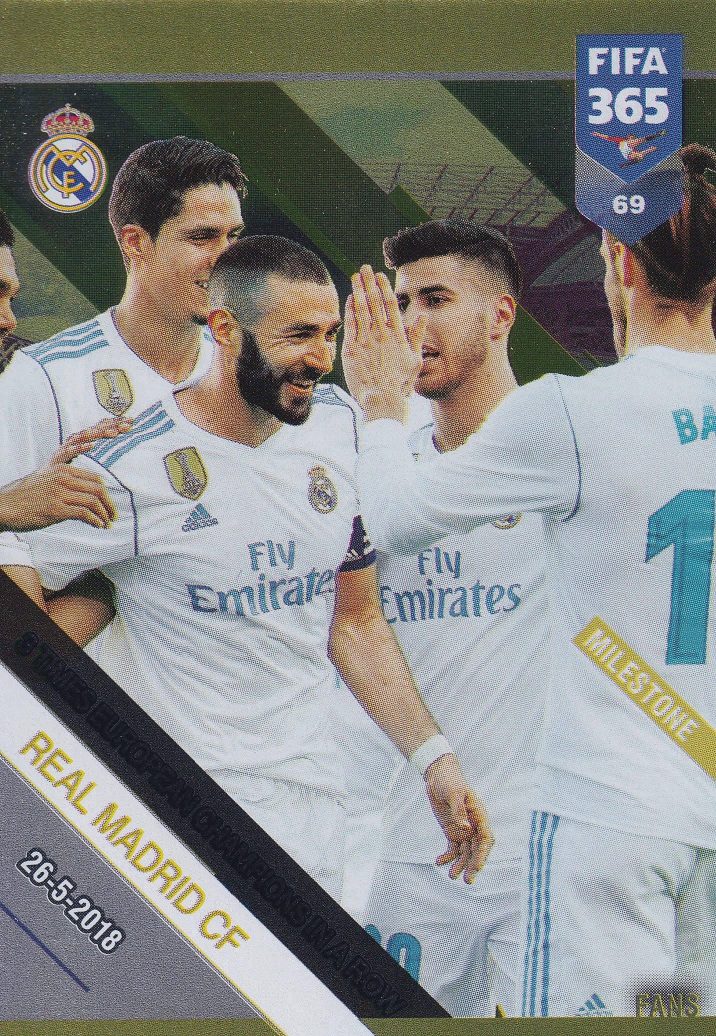 069. 3 TIMES EUROPEAN CHAMPIONS IN A ROW - REAL MADRID - MILESTONE