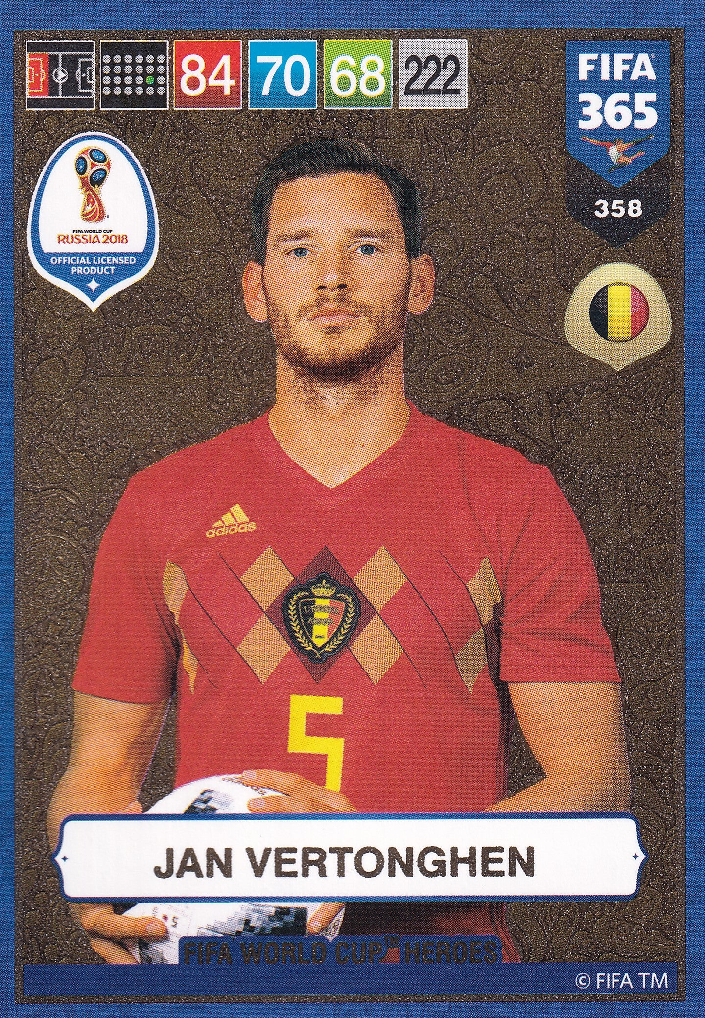 358. JAN VERTONGHEN - BELGIUM - WORLD CUP HEROES
