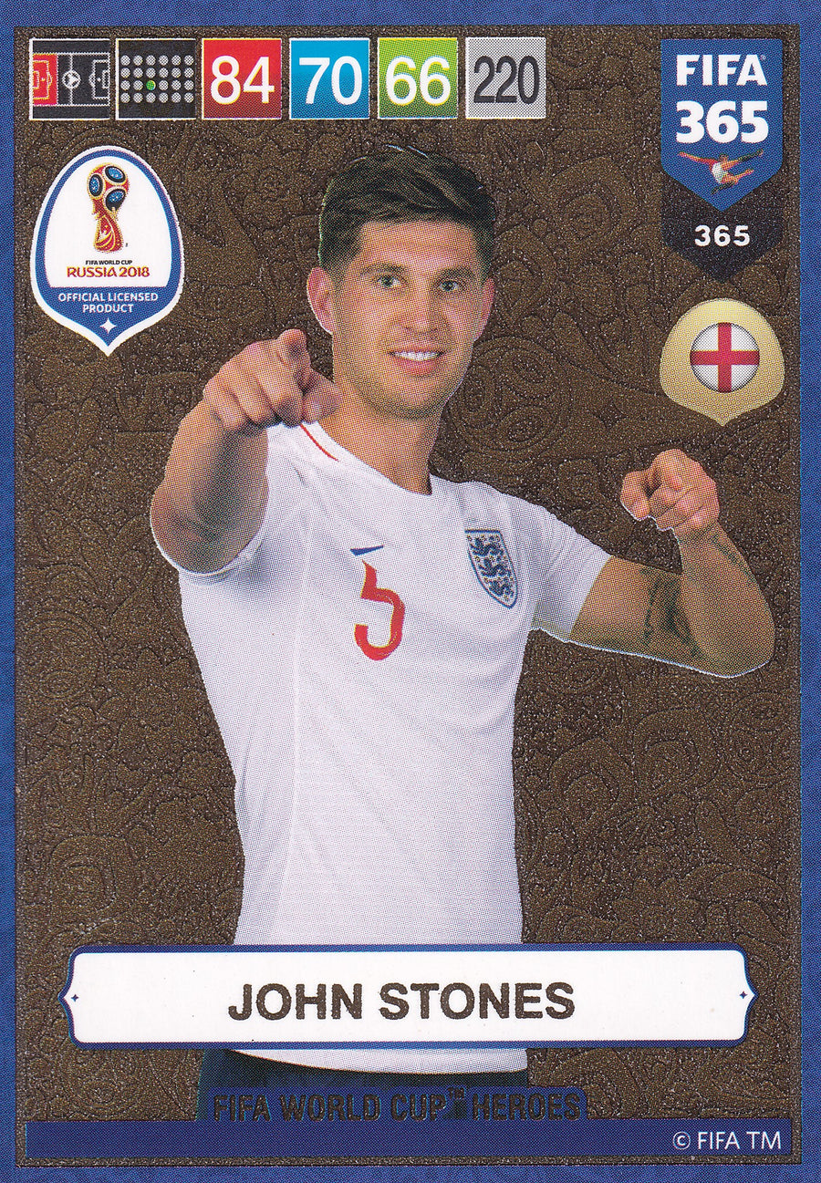 365. JOHN STONES - ENGLAND - FIFA WORLD CUP HEROS