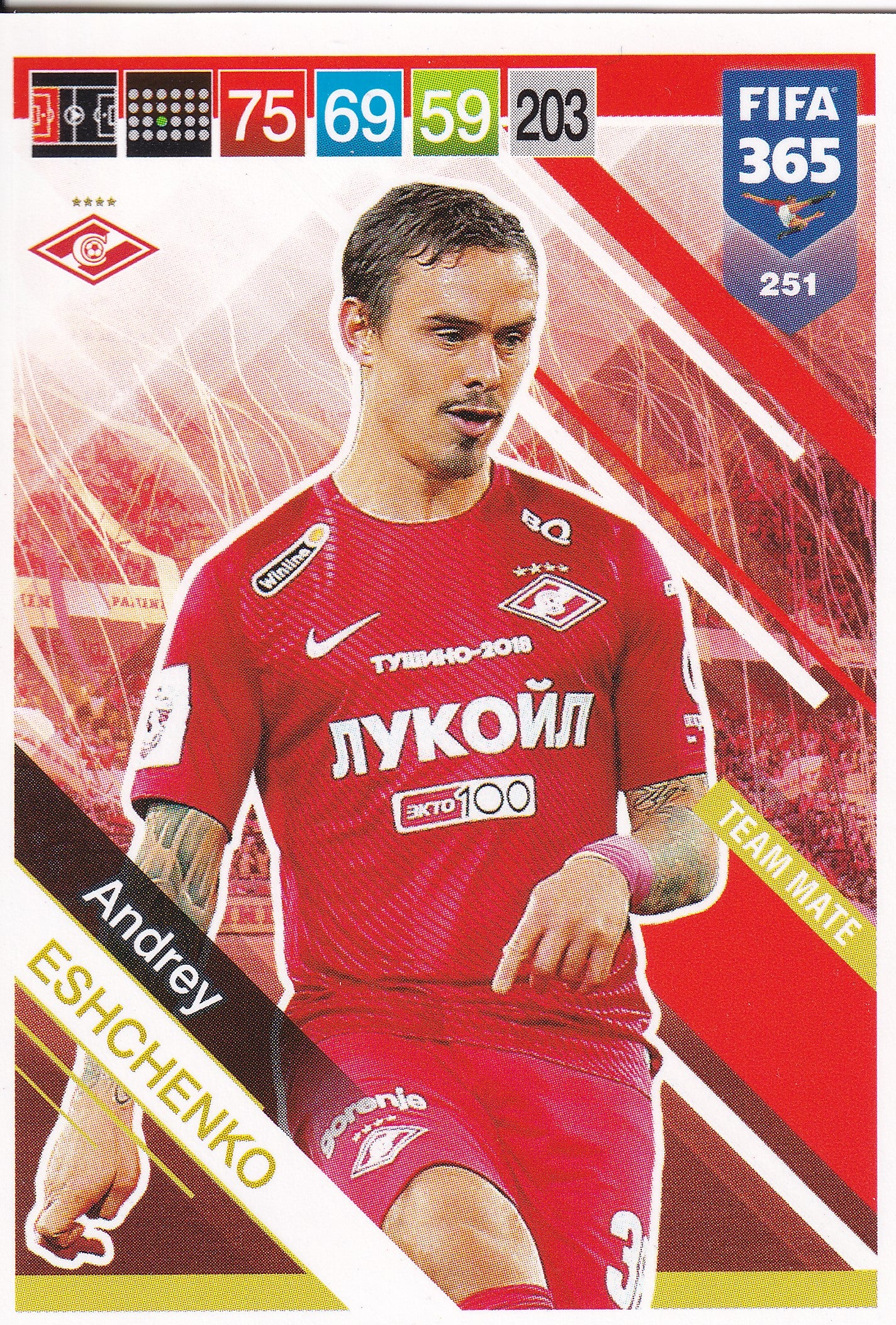 251. ANDREY ESHCHENKO - SPARTAK MOSKVA - TEAM MATE