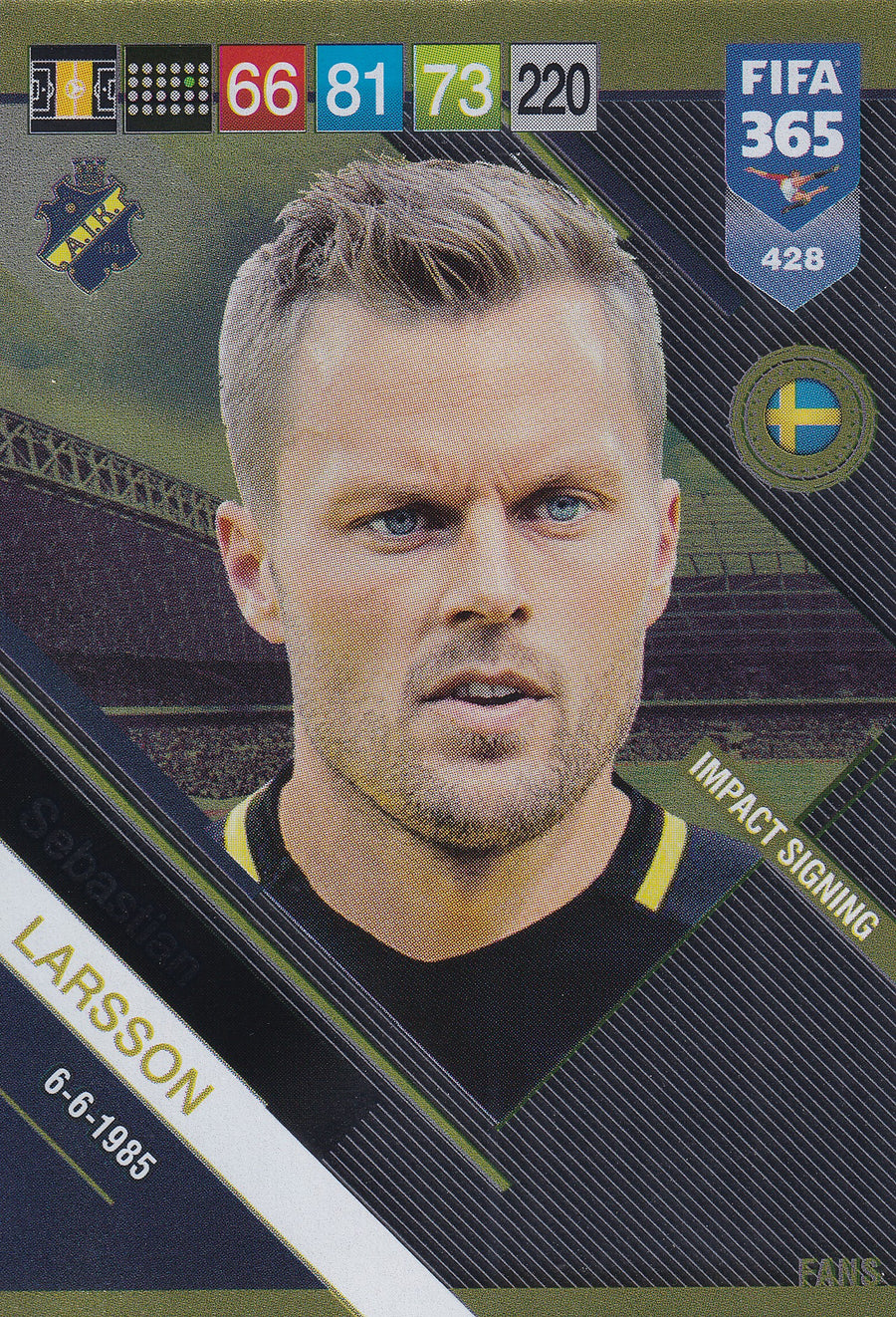 428. SEBASTIAN LARSSON - AIK - IMPACT SIGNING