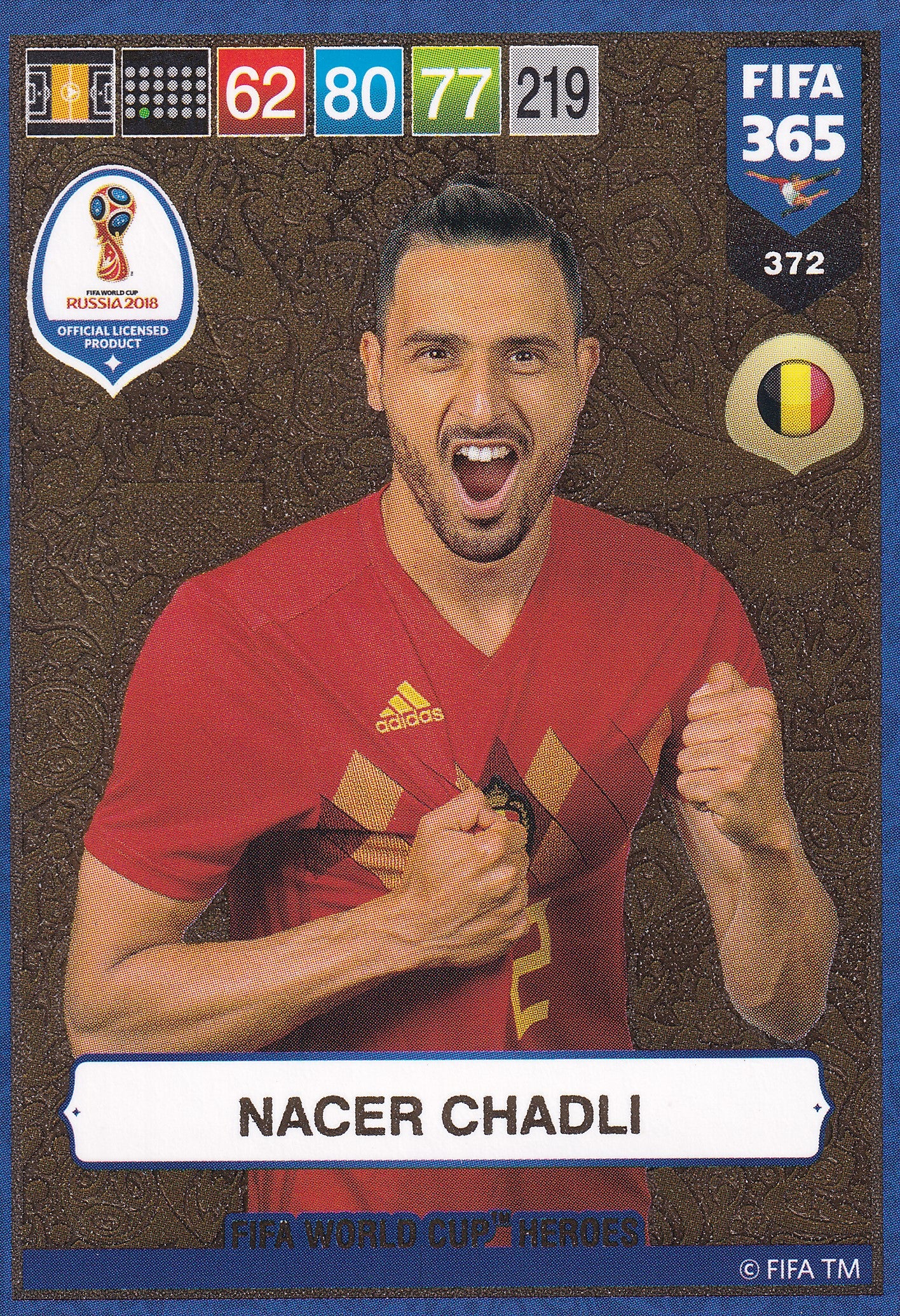 372. NACER CHADLI - BELGIUM - FIFA WORLD CUP HEROS