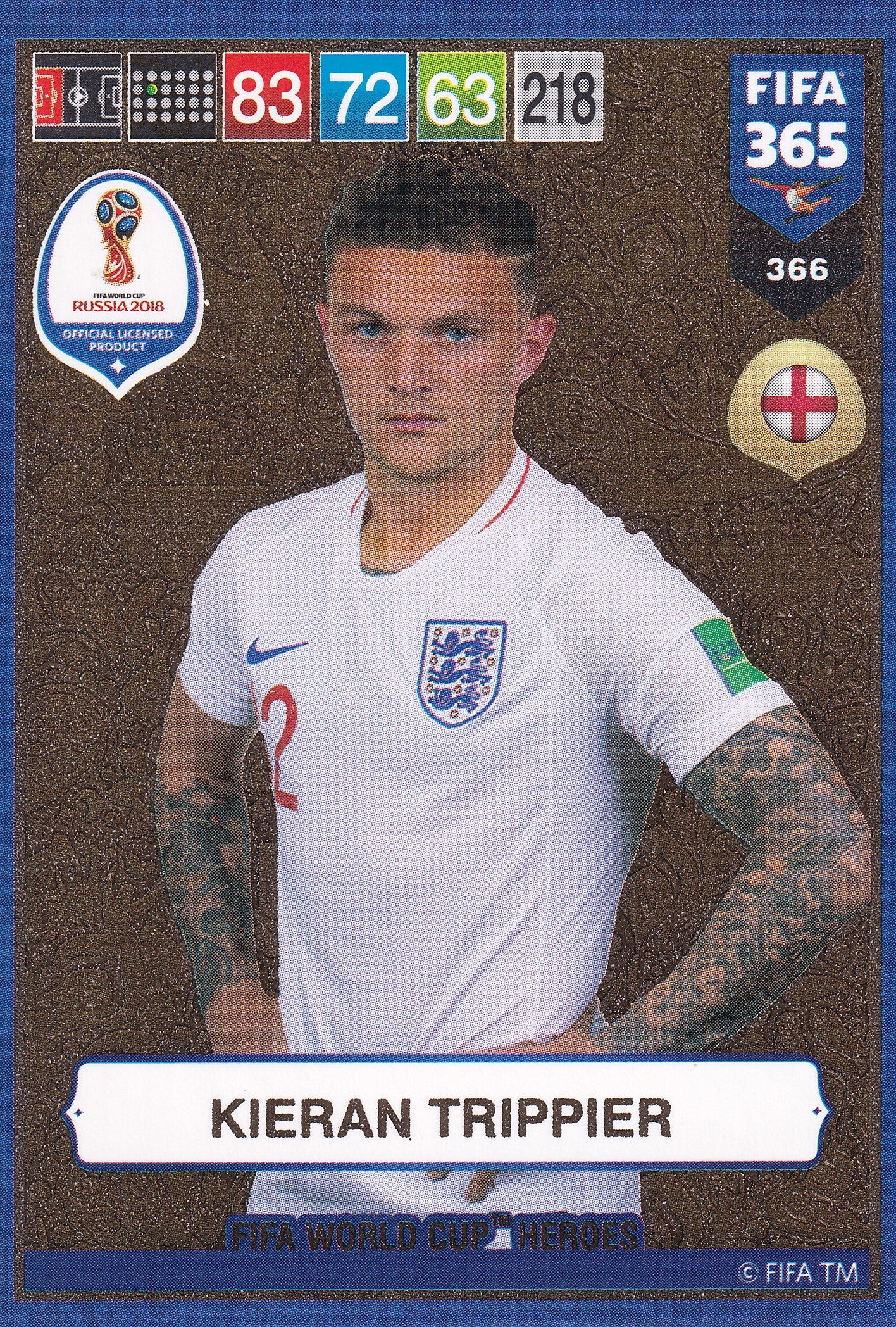 366. KIERAN TRIPPIER - ENGLAND - FIFA WORLD CUP HEROS