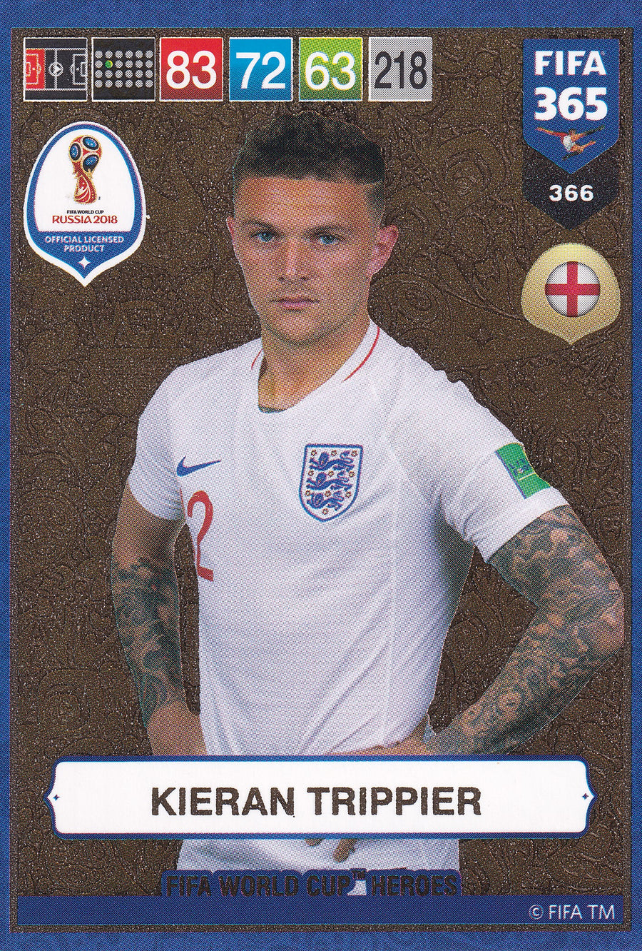 366. KIERAN TRIPPIER - ENGLAND - FIFA WORLD CUP HEROS