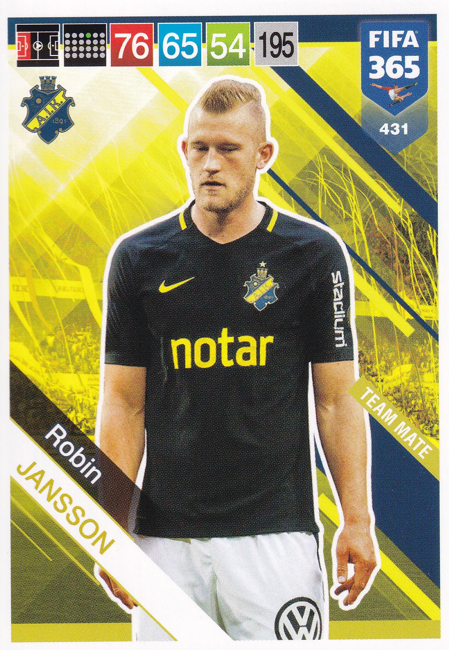 431. ROBIN JANSSON - AIK - TEAM MATE