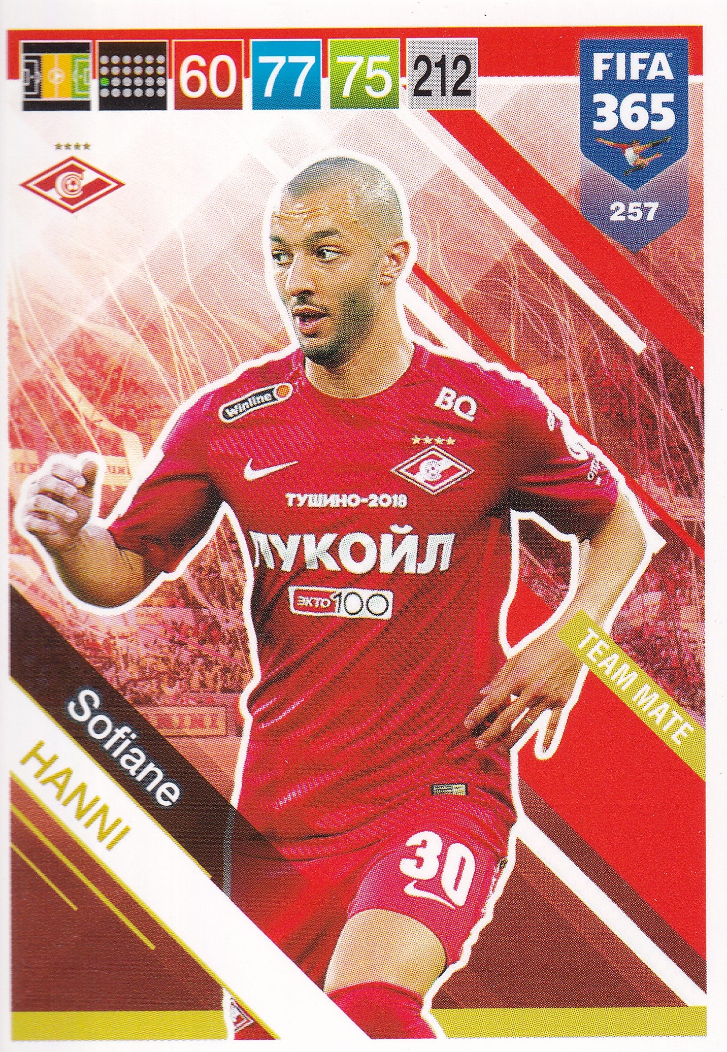 257. SOFIANE HANNI - SPARTAK MOSKVA - TEAM MATE