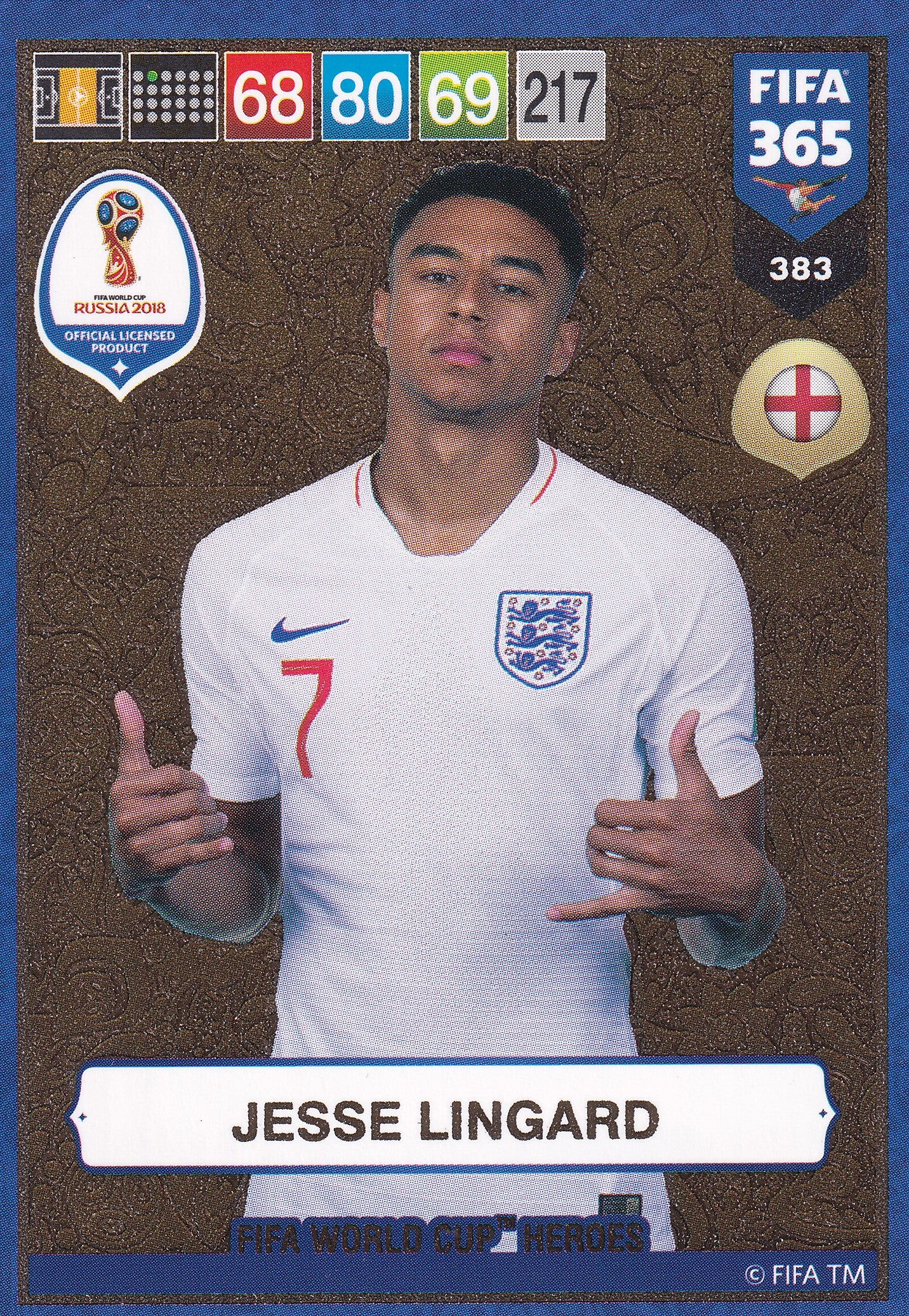 383. JESSE LINGARD - ENGLAND - FIFA WORLD CUP HEROS