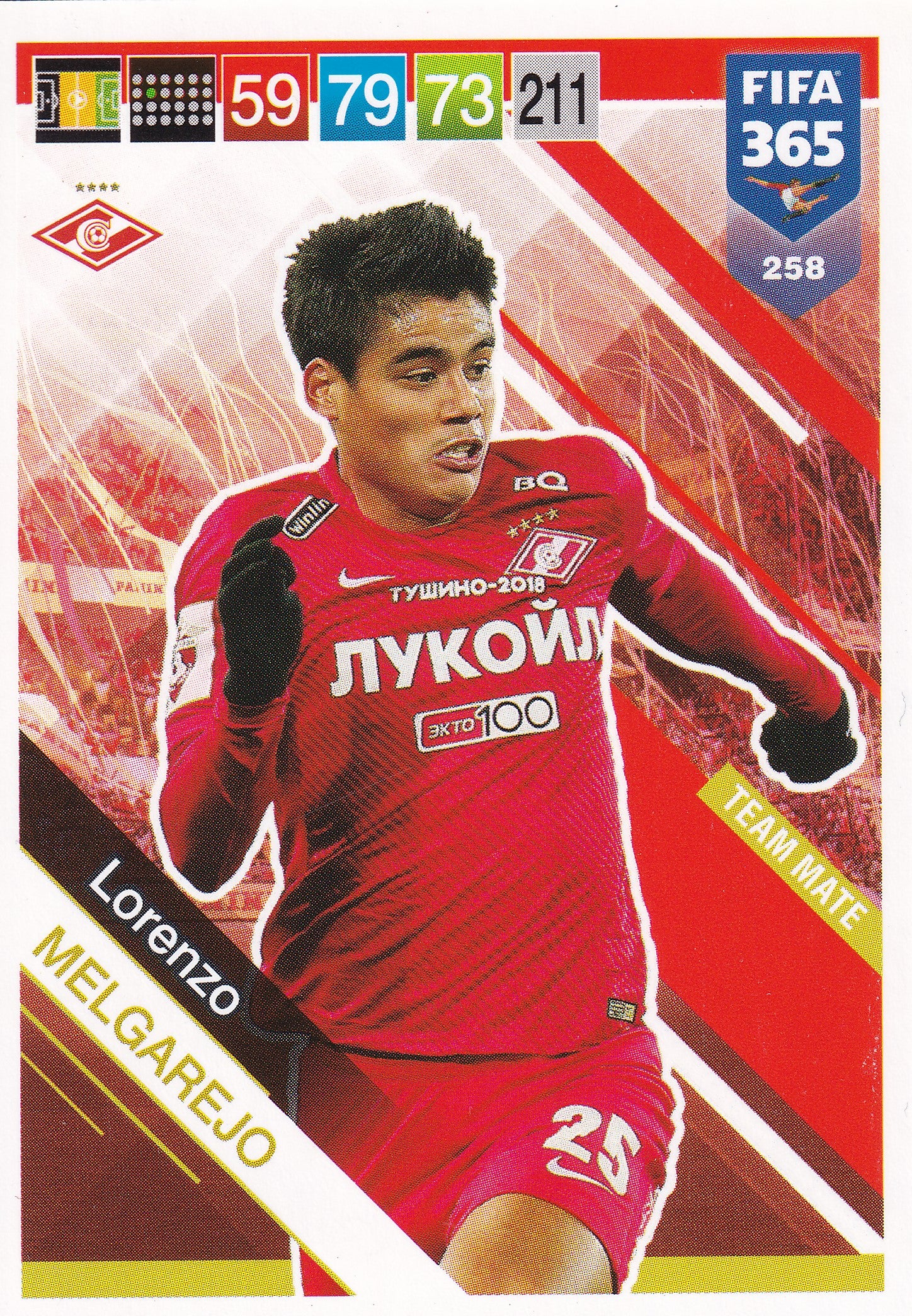 258. LORENZO MELGAREJO - SPARTAK MOSKVA - TEAM MATE