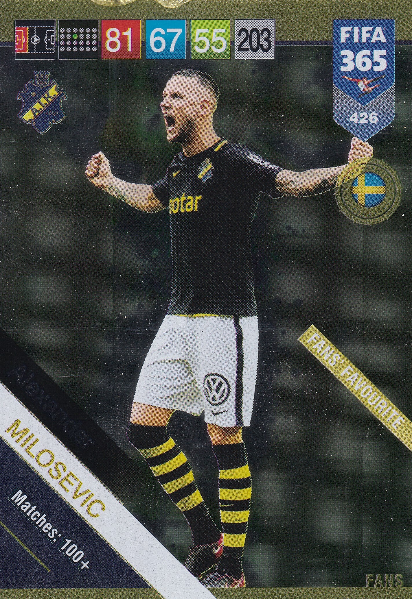 426. ALEXANDER MILOSEVIC - AIK - FANS FAVOURITE