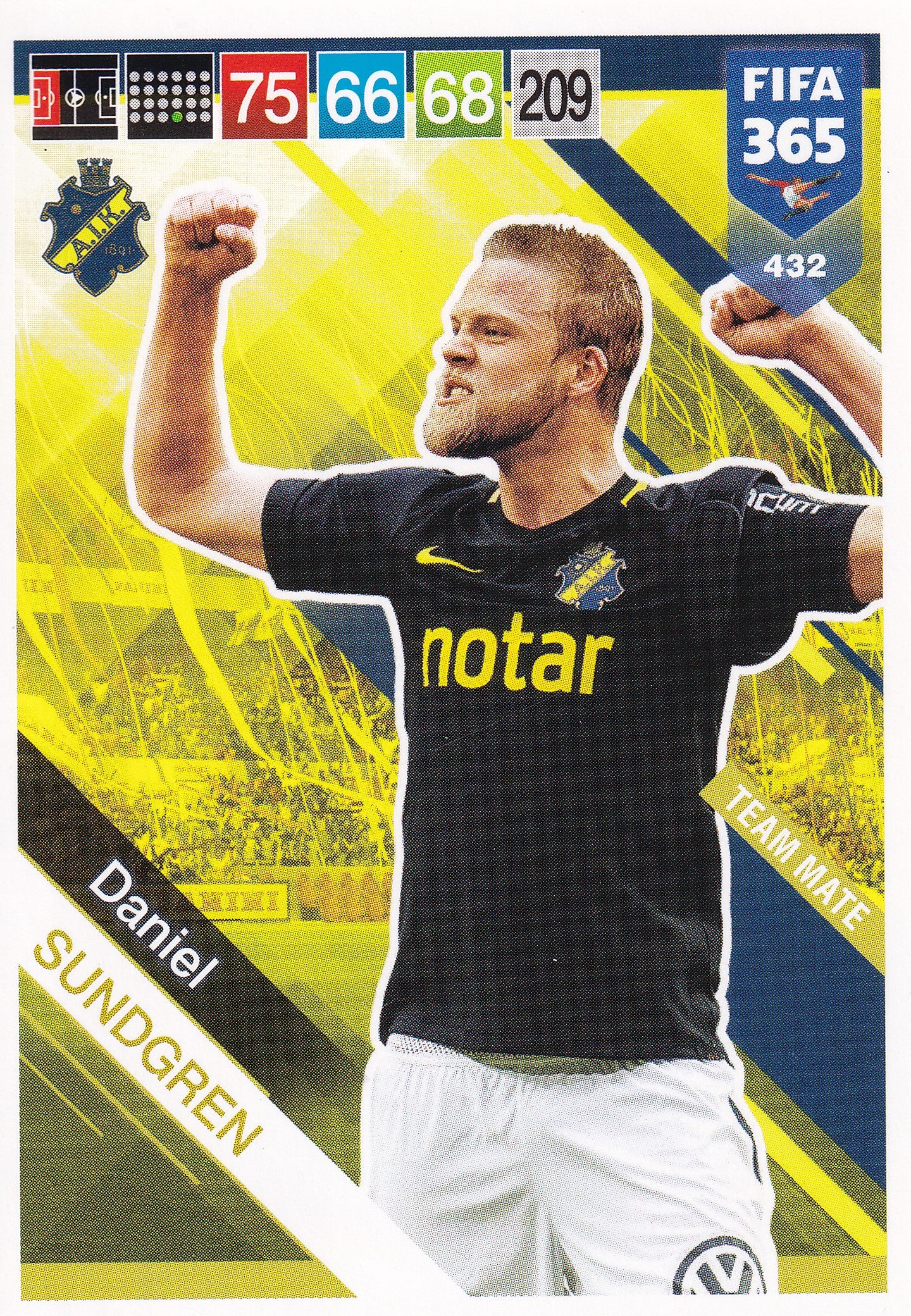 432. DANIEL SUNDGREN - AIK - TEAM MATE