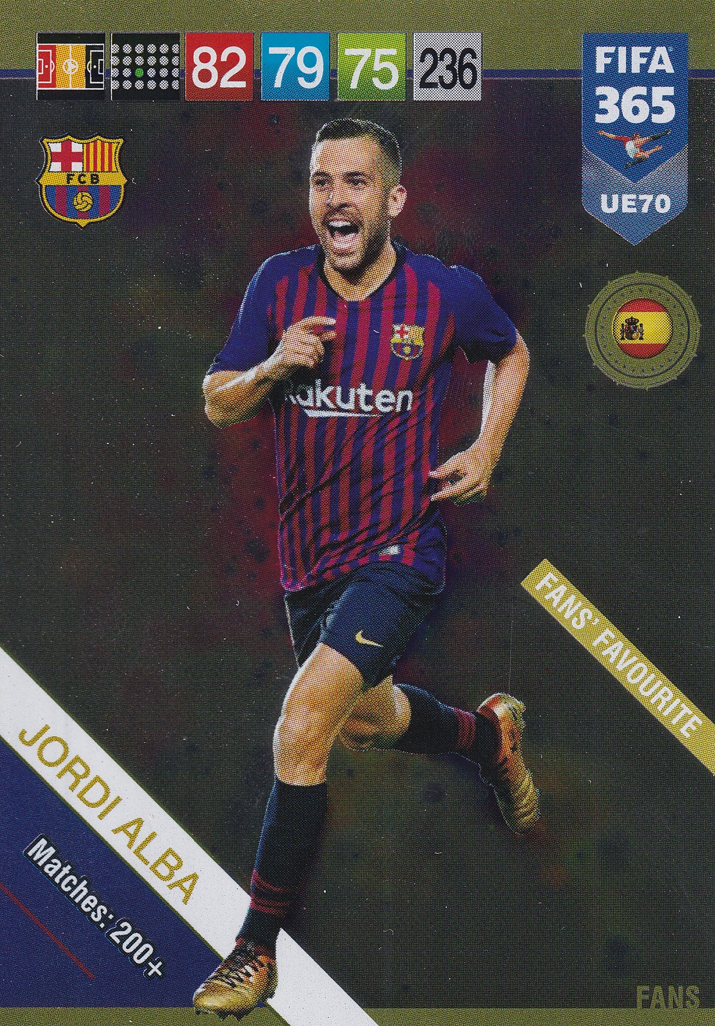 UE070. JORDI ALBA - BARCELONA - FANS FAVOURITE