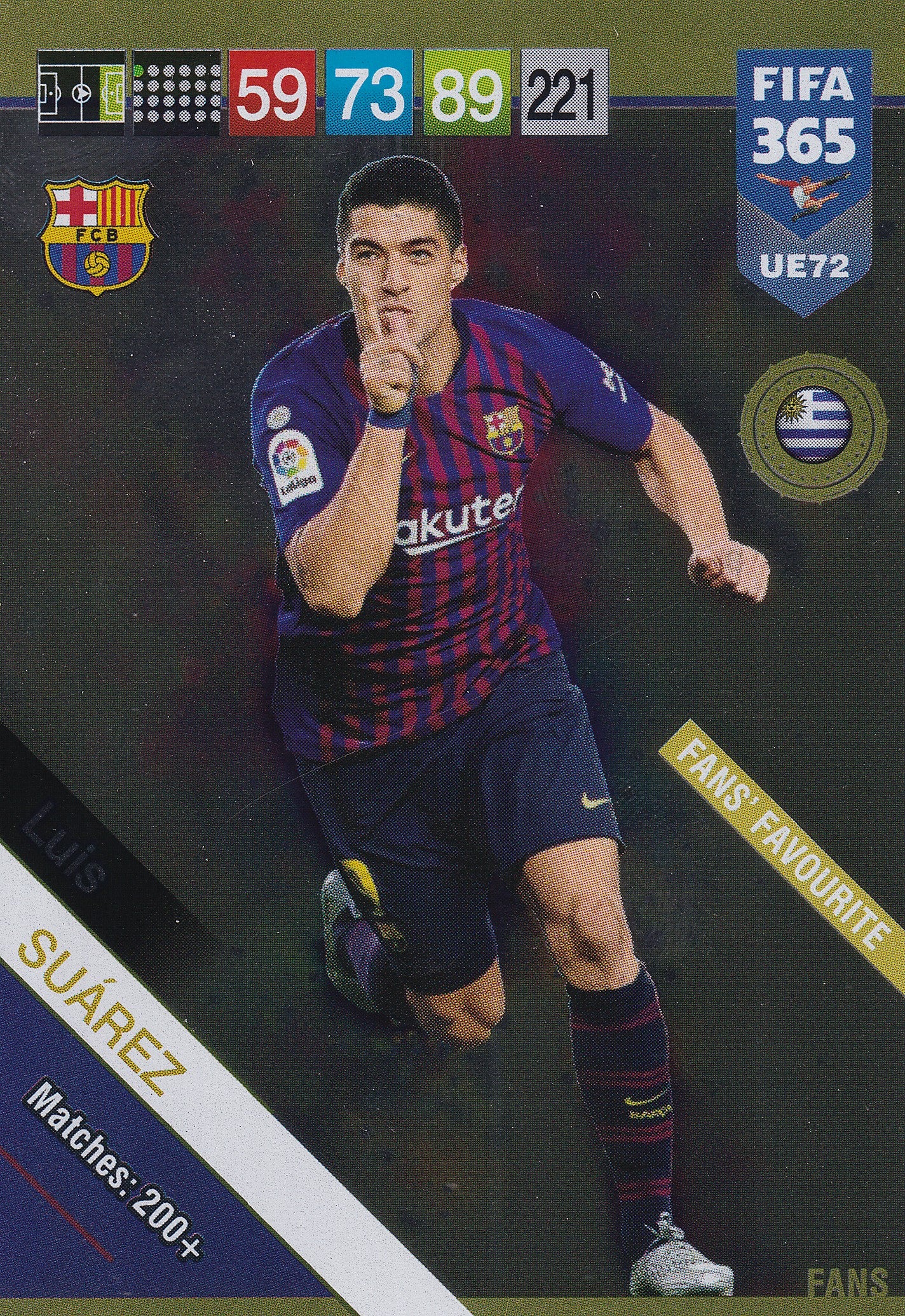 UE072. LUIS SUAREZ - BARCELONA - FANS FAVOURITE