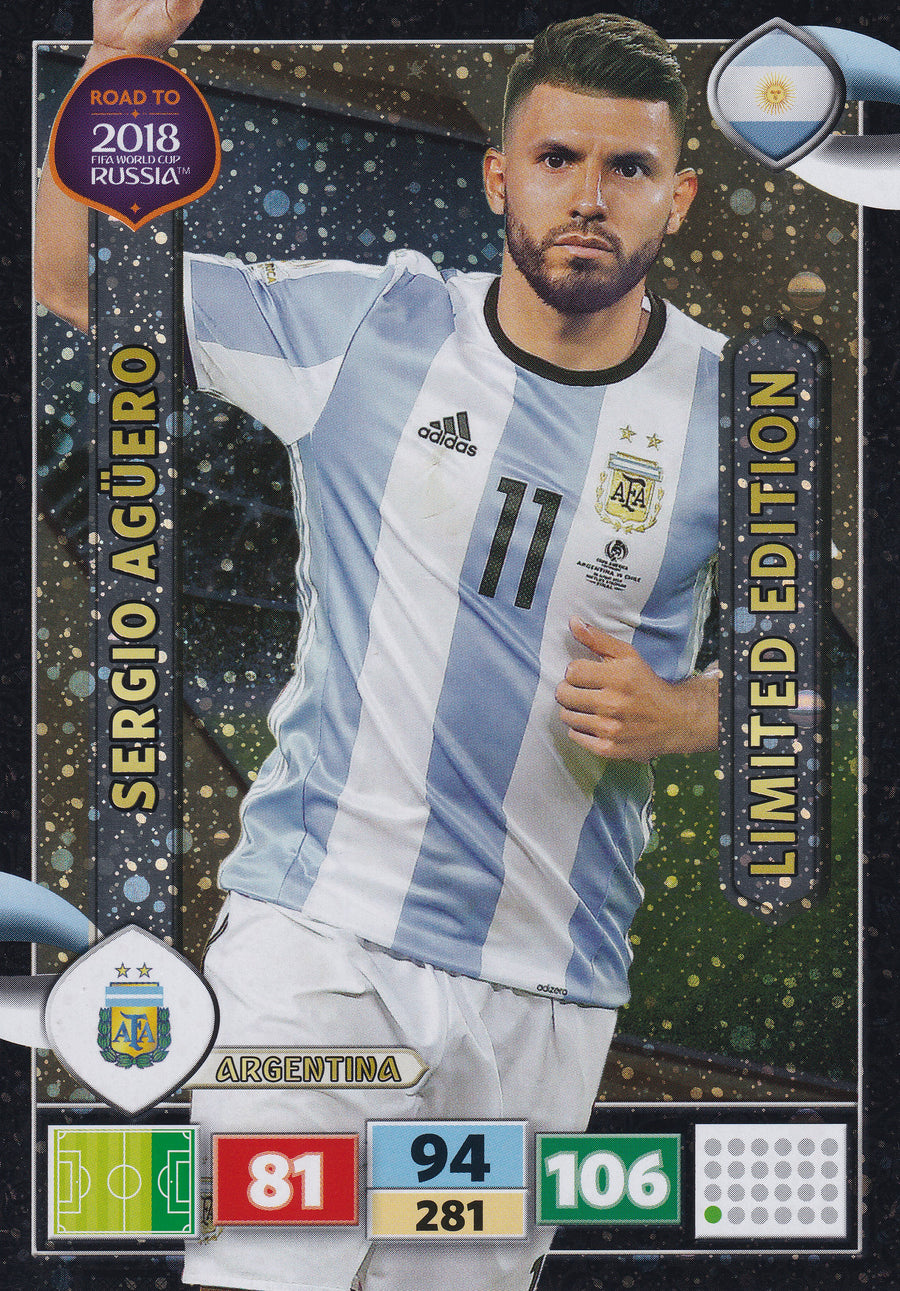 LE-2018. SERGIO AGUERO - ARGENTINA - STORFORMATKORT