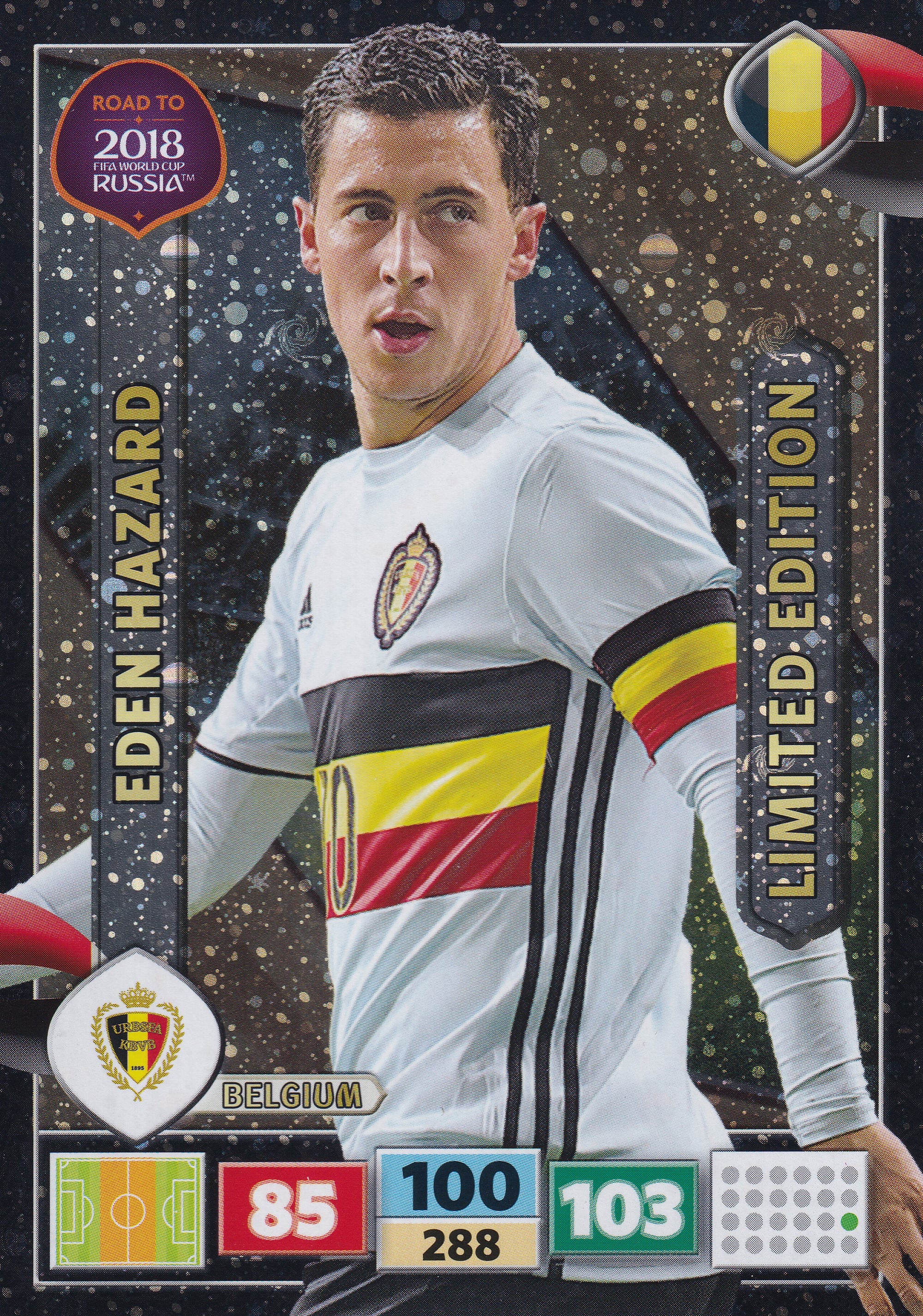 LE-2018. EDEN HAZARD - BELGIUM - STORFORMATKORT