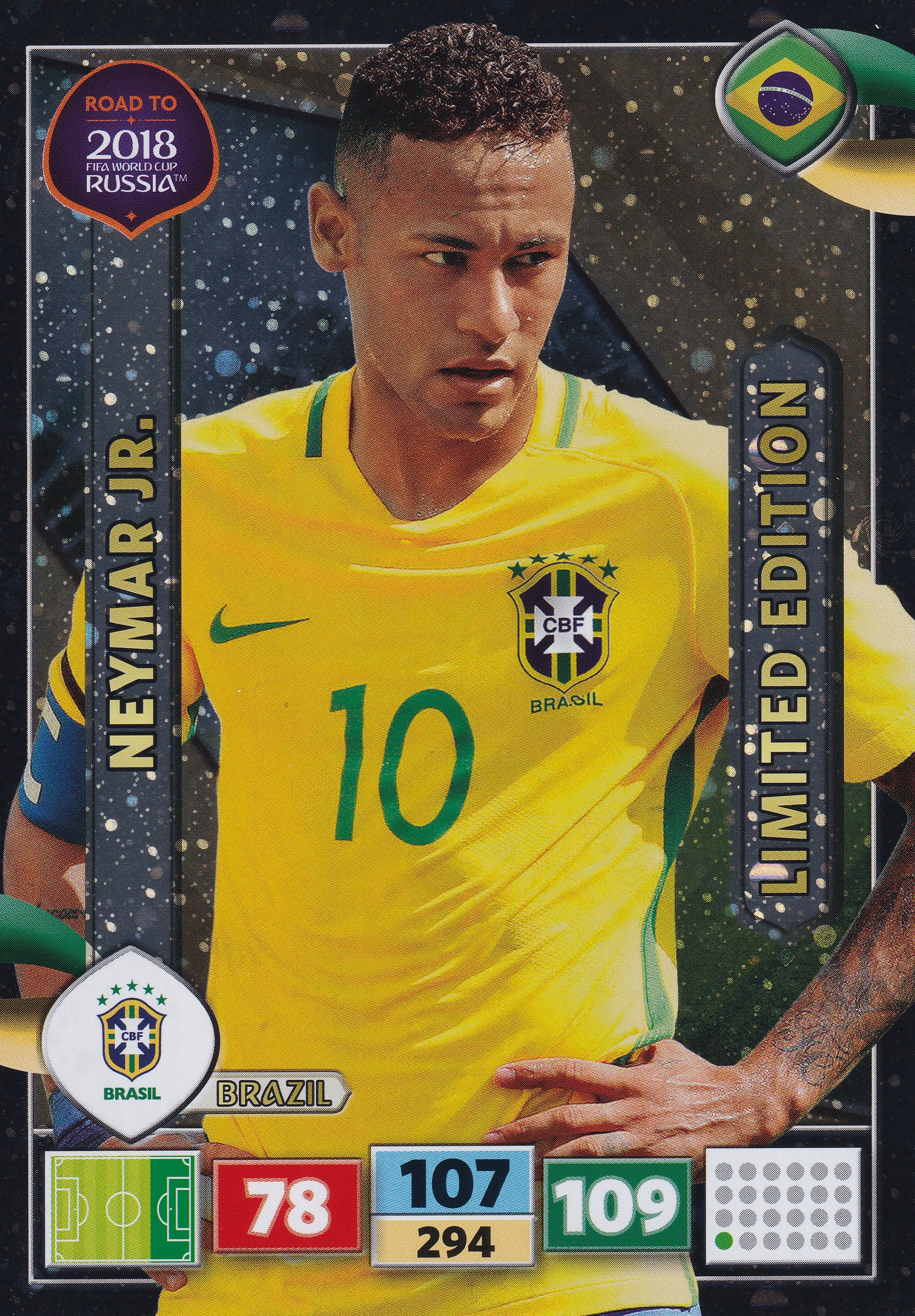 LE-2018. NEYMAR JR - BRAZIL - STORFORMATKORT