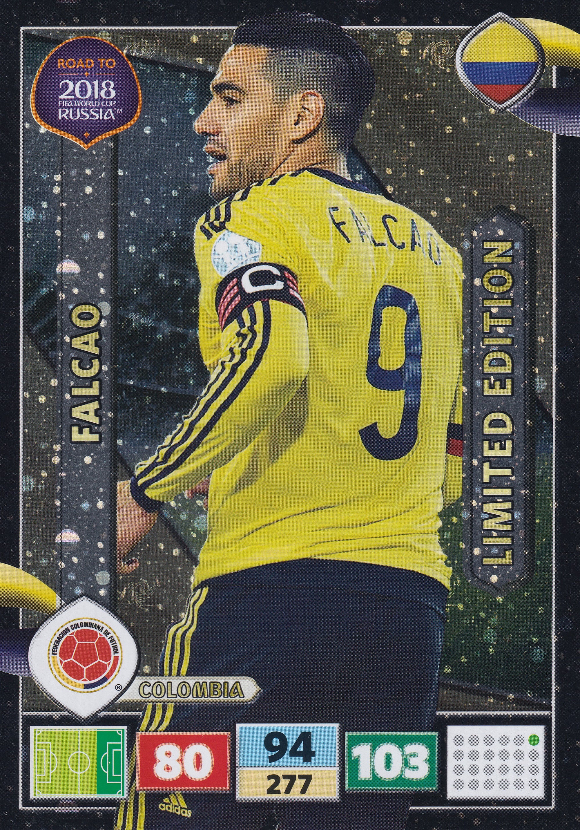 LE-2018. FALCAO - COLOMBIA - STORFORMATKORT