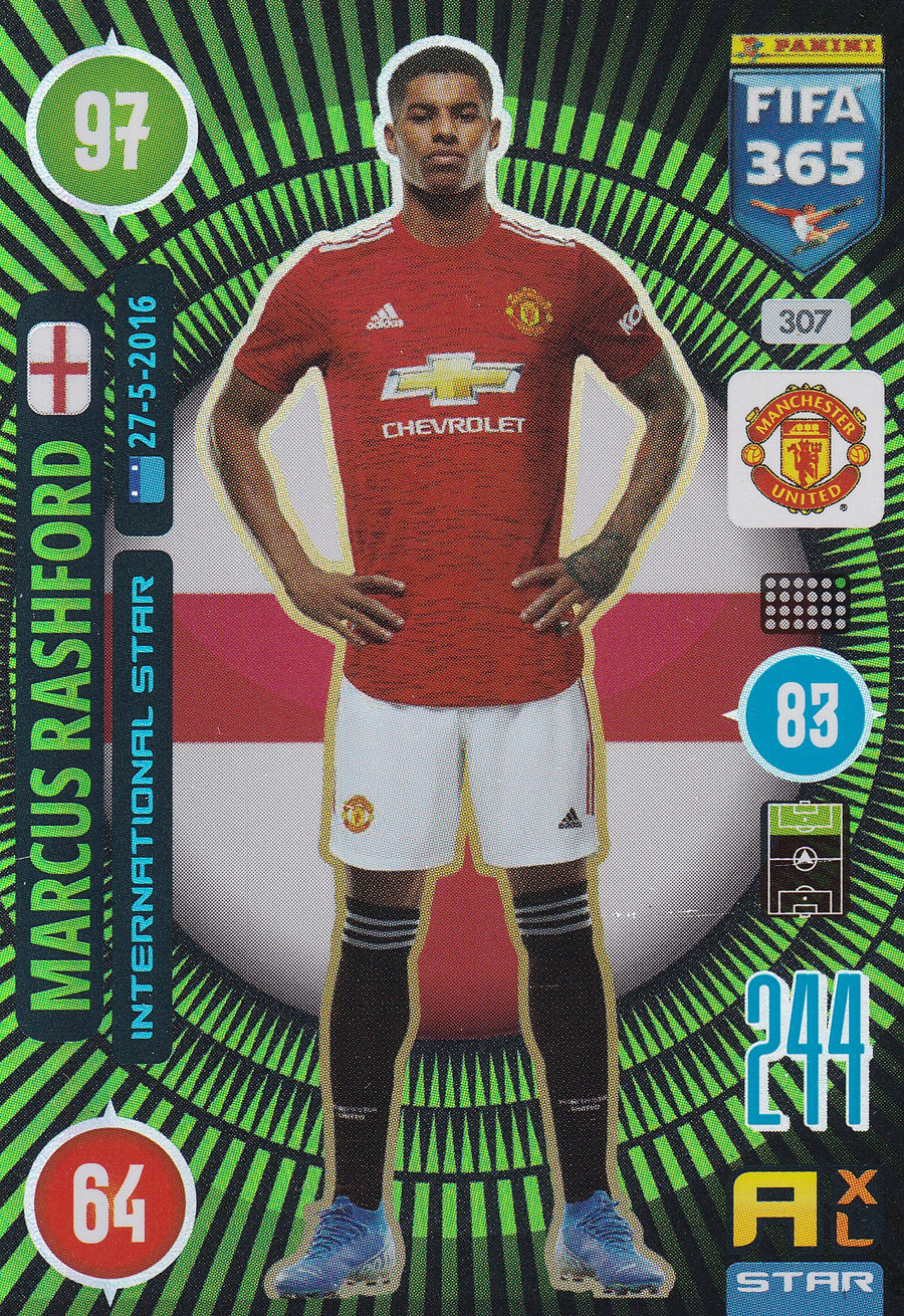 307. MARCUS RASHFORD - MANCHESTER UNITED - INTERNATIONAL STAR