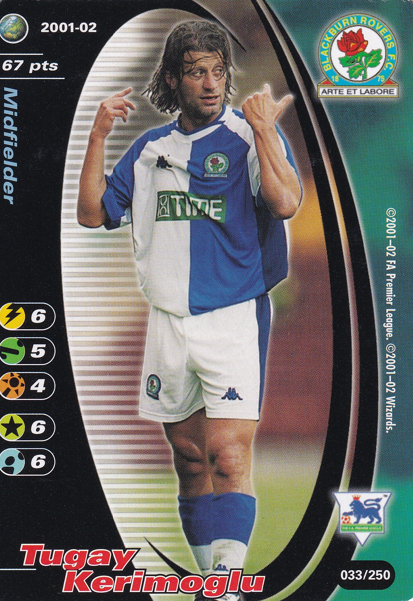 033. TUGAY KERIMOGLU - BLACKBURN ROVERS