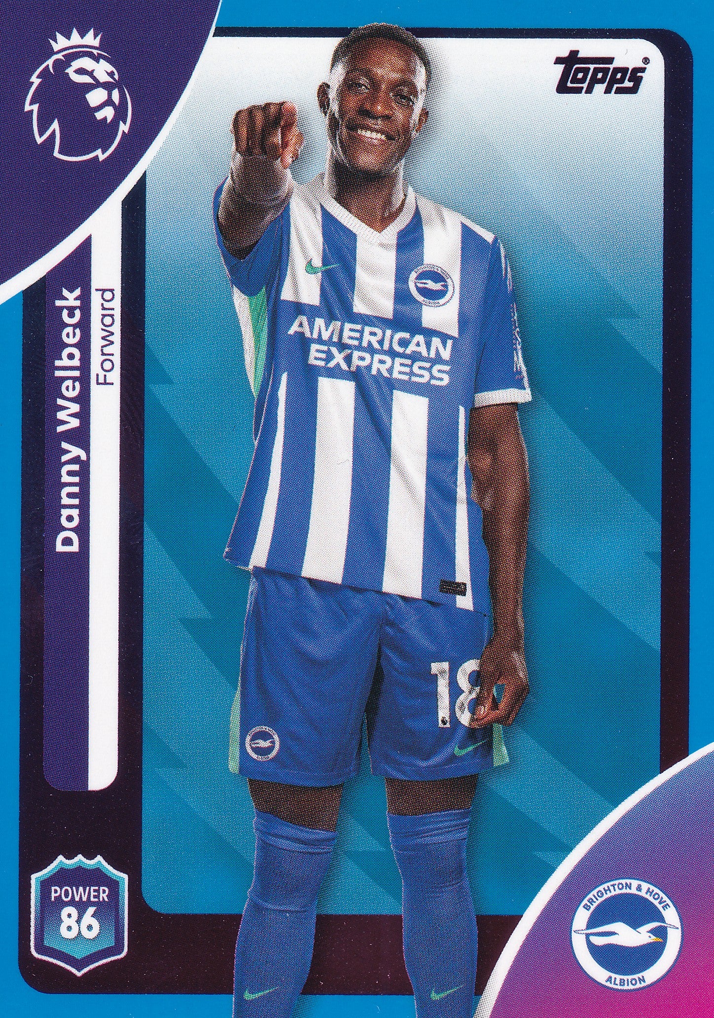 085. DANNY WELBECK - BRIGHTON & HOVE ALBION - BLUE PARALLELL