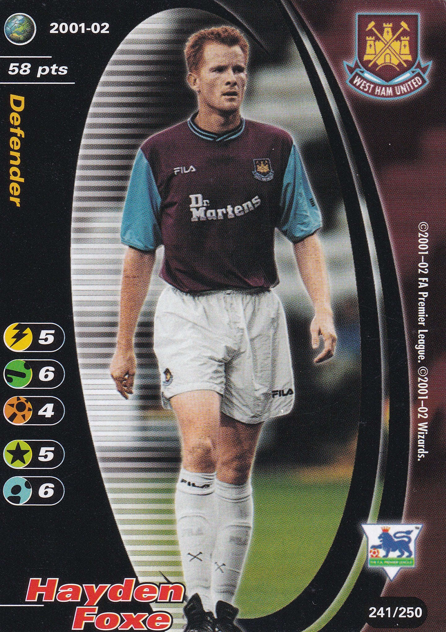241. HAYDEN FOXE - WEST HAM UNITED