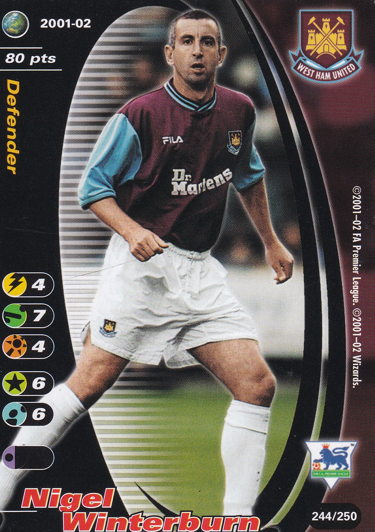 244. NIGEL WINTERBURN - WEST HAM UNITED