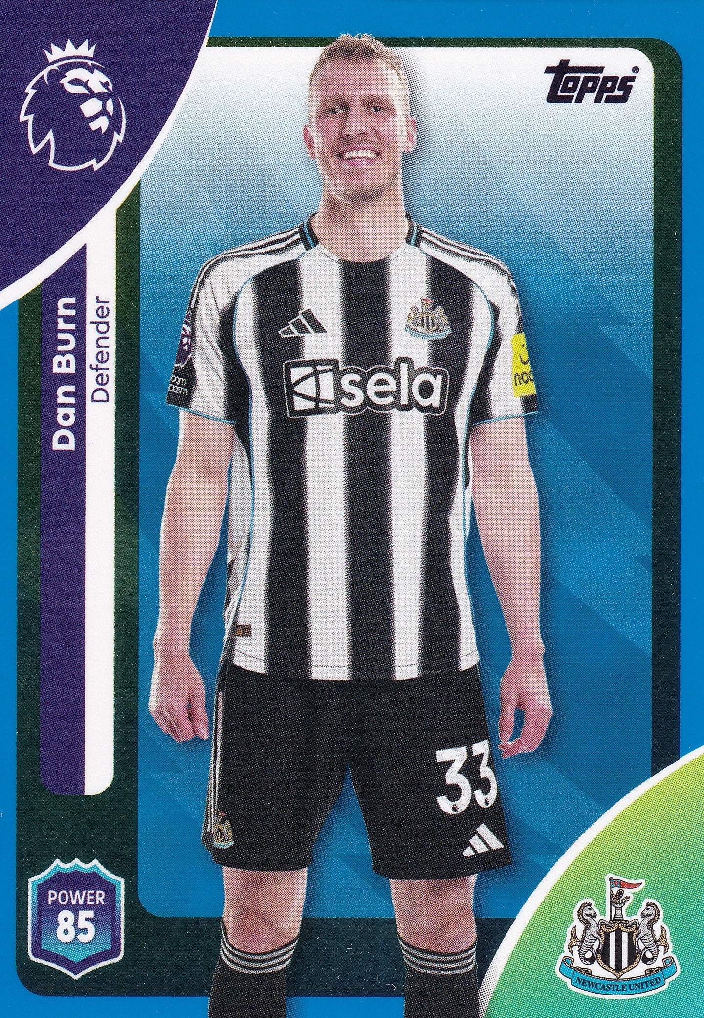 219. DAN BURN - NEWCASTLE UNITED - BLUE PARALLELL