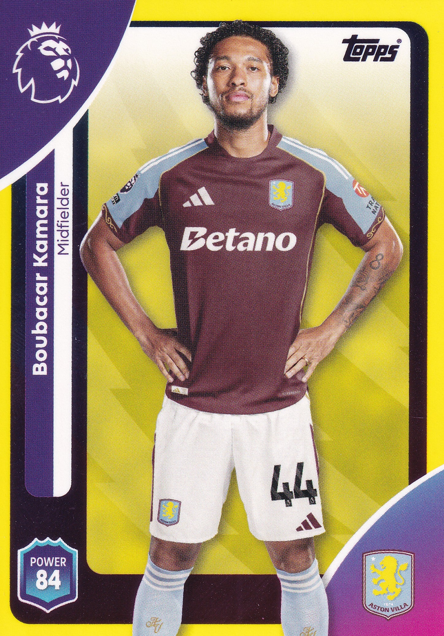 025. BOUBACAR KAMARA - ASTON VILLA - YELLOW PARALLELL