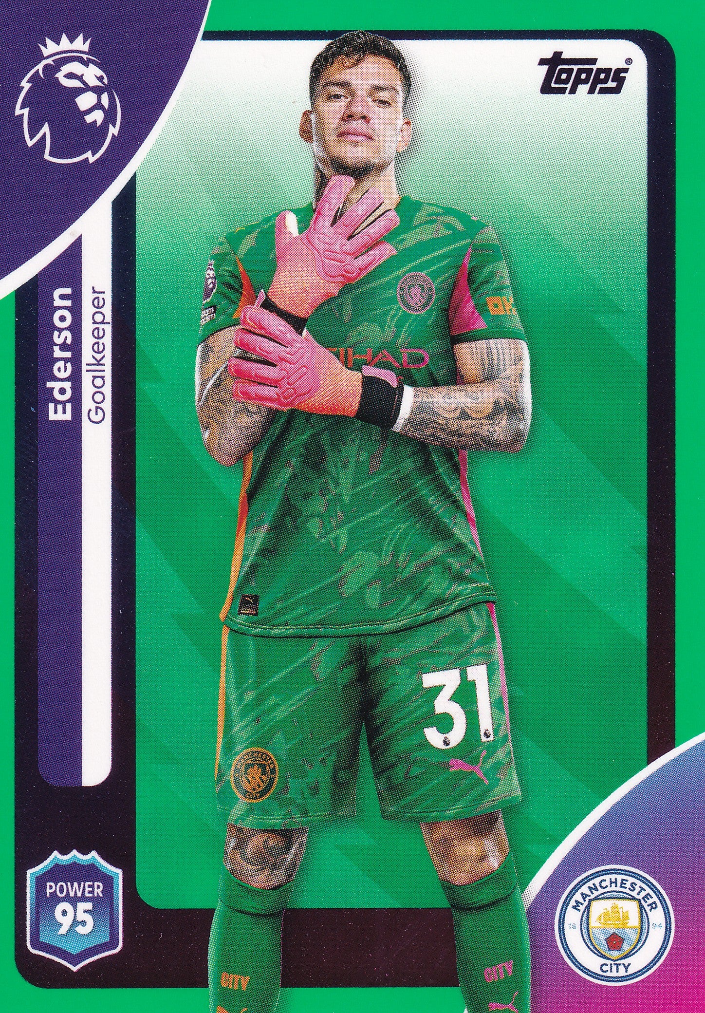 182. EDERSON - MANCHESTER CITY - GREEN PARALLELL
