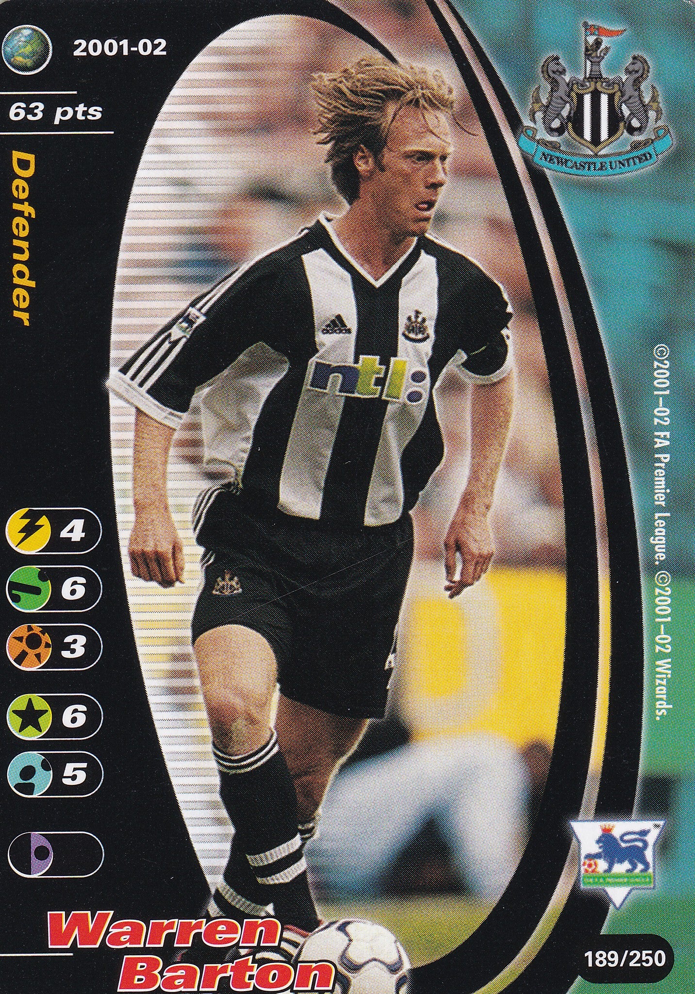 189. WARREN BARTON - NEWCASTLE UNITED
