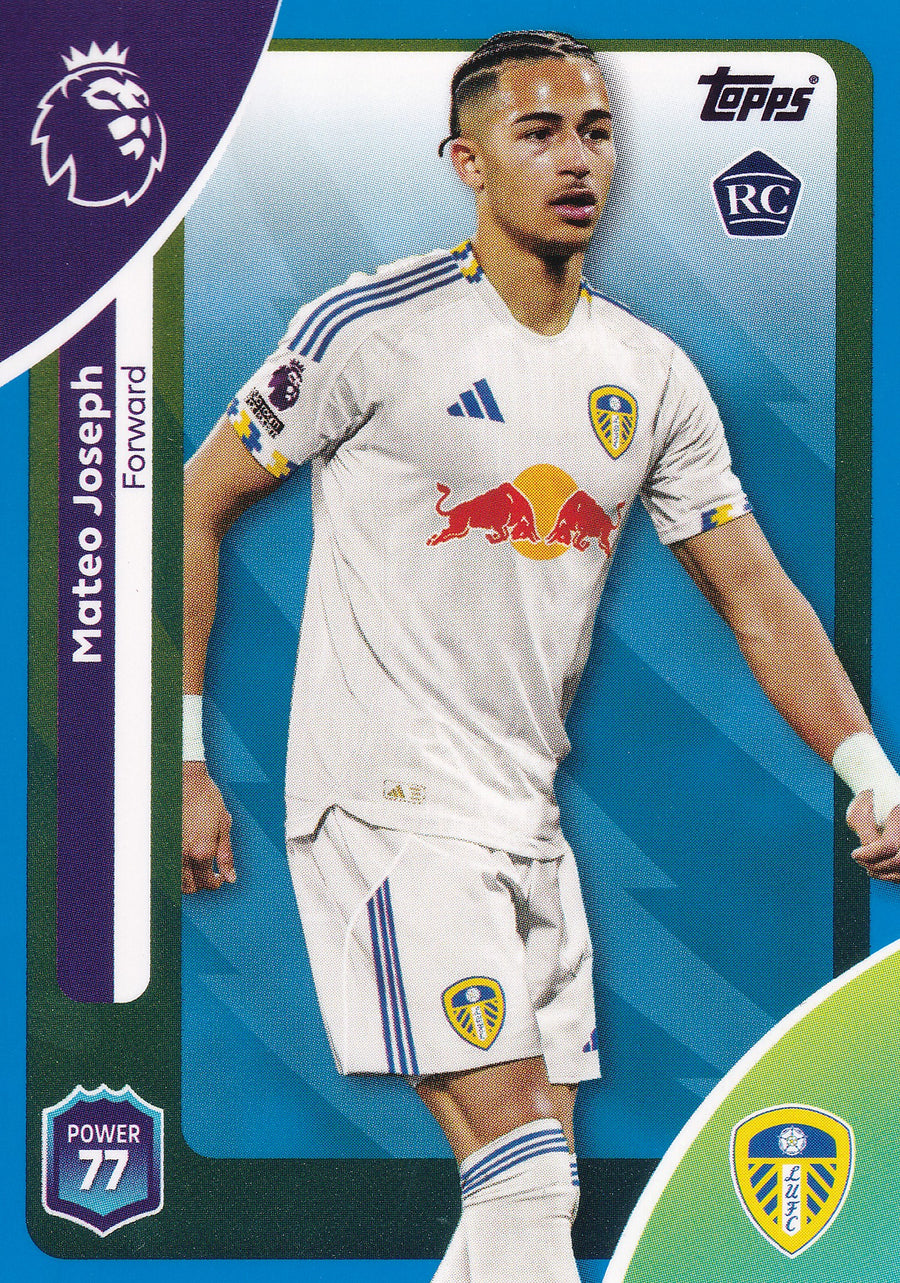 335. MATEO JOSEPH - LEEDS UNITED - ROOKIE CARD - BLUE PARALLELL