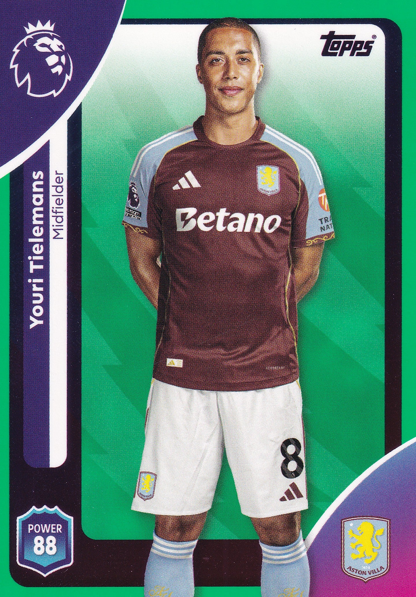 028. YOURI TIELEMANS - ASTON VILLA - GREEN PARALLELL