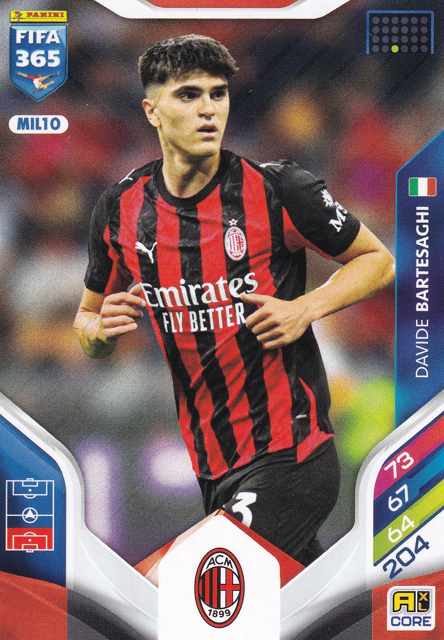 164 - MIL10.  DAVIDE BARTESAGHI - AC MILAN