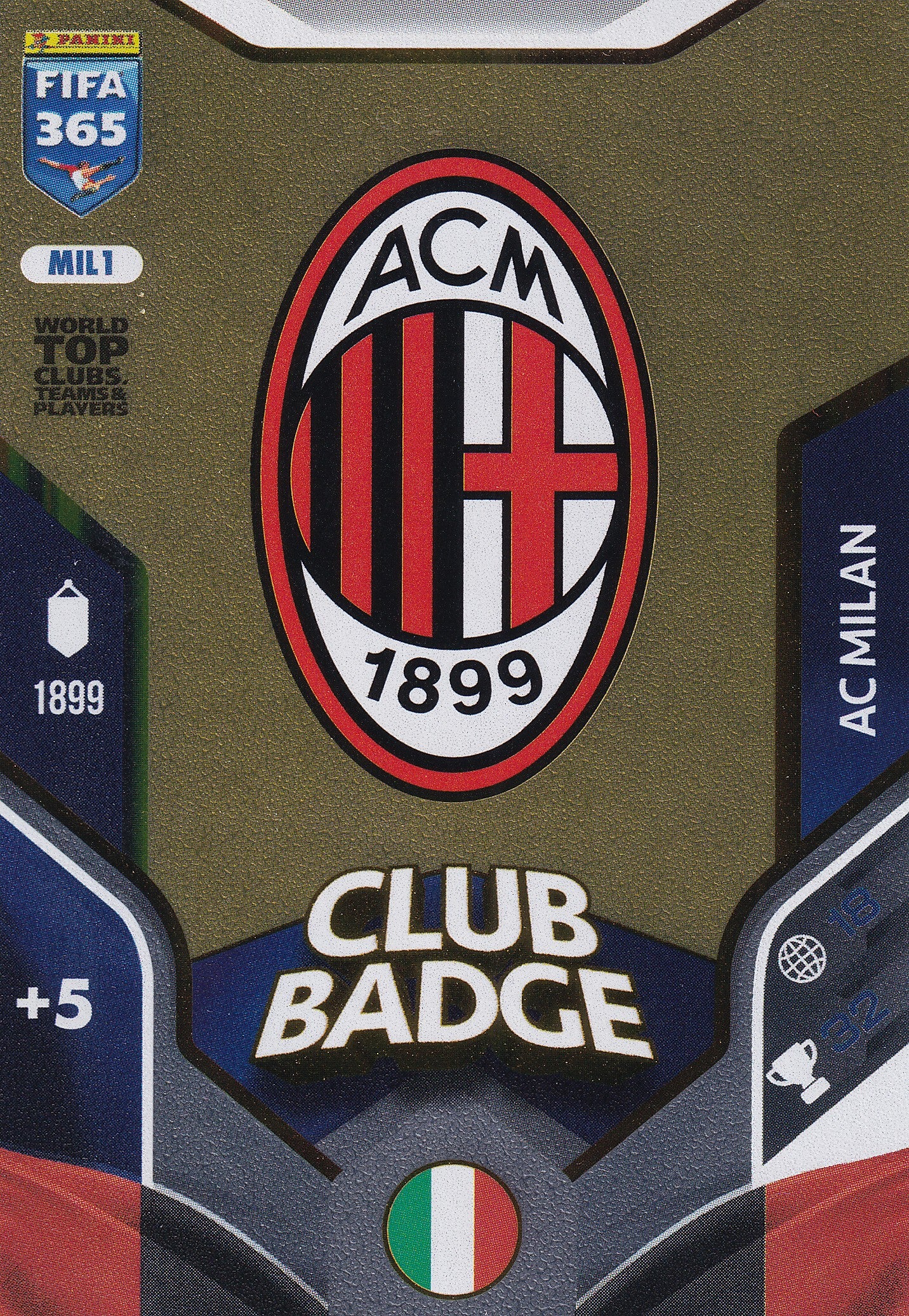 155 - MIL1. AC MILAN - CLUB BADGE