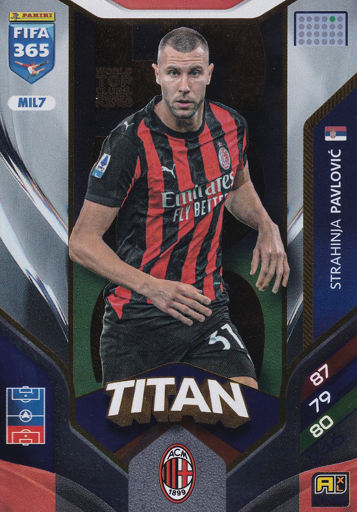 161 - MIL7. STRAHINJA PAVLOVIC - AC MILAN - TITAN